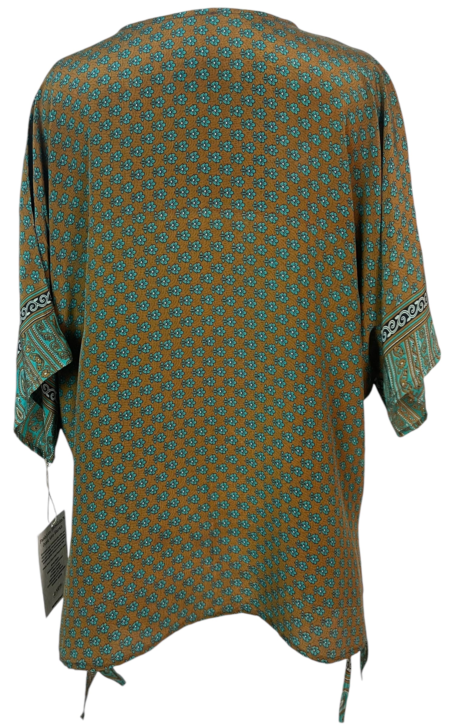 PRC5856 Avatar Pure Silk Long Tunic with Side Ties