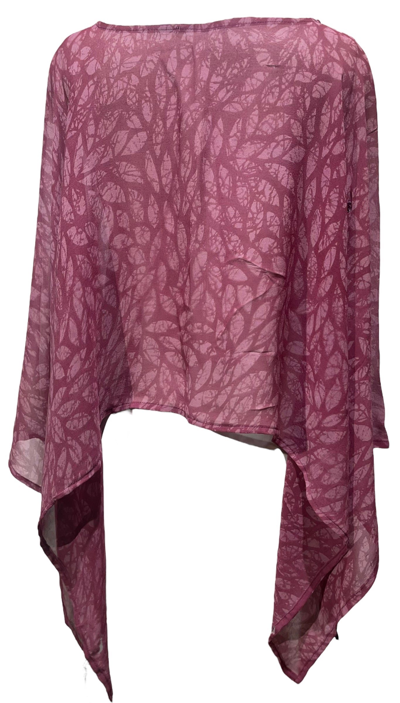 PRG4702 Sheer Avatar Pure Silk Capelet Poncho