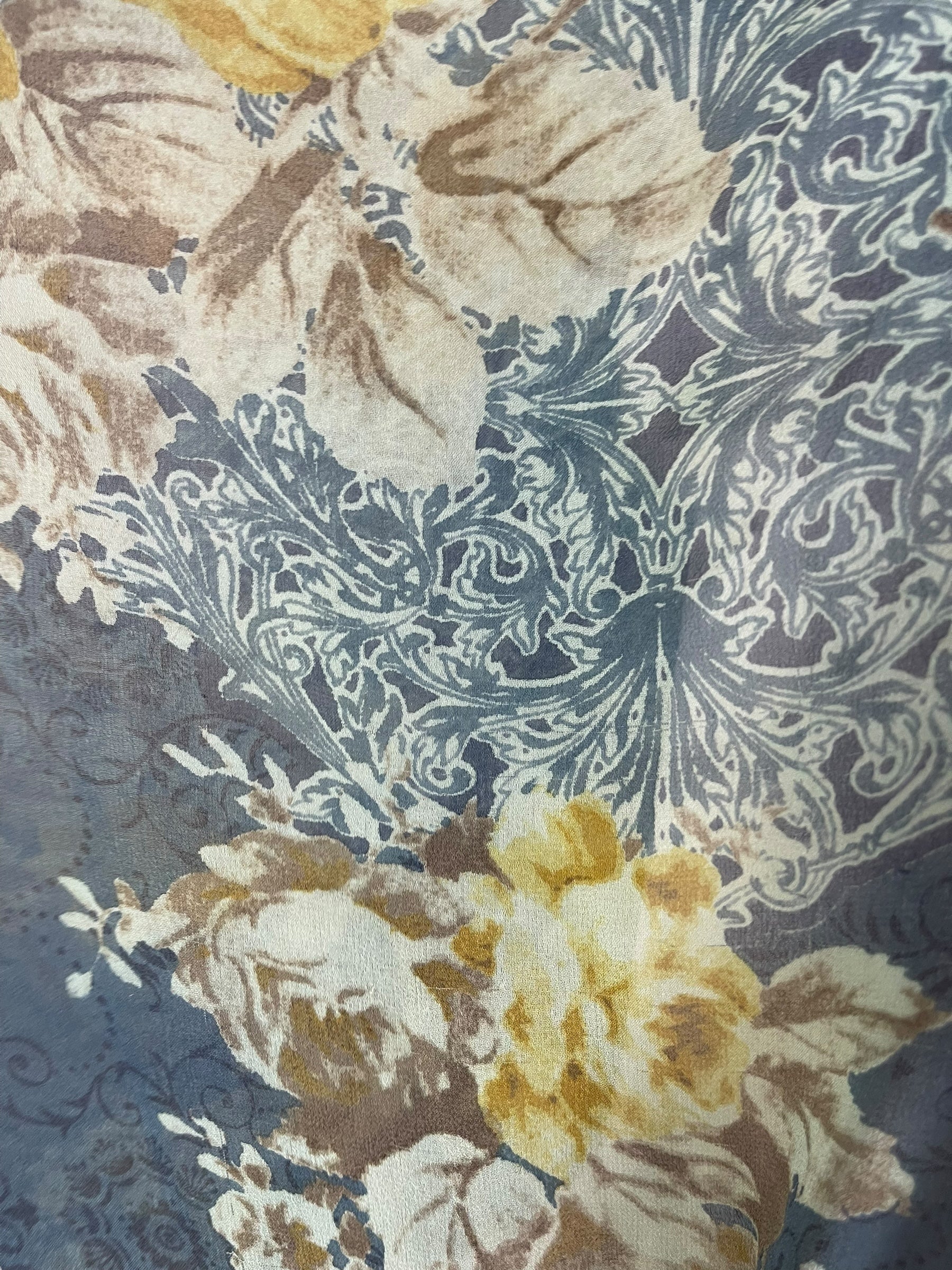 PRG7200 Sheer Wabi Sabi Pure Silk Maxi Kaftan