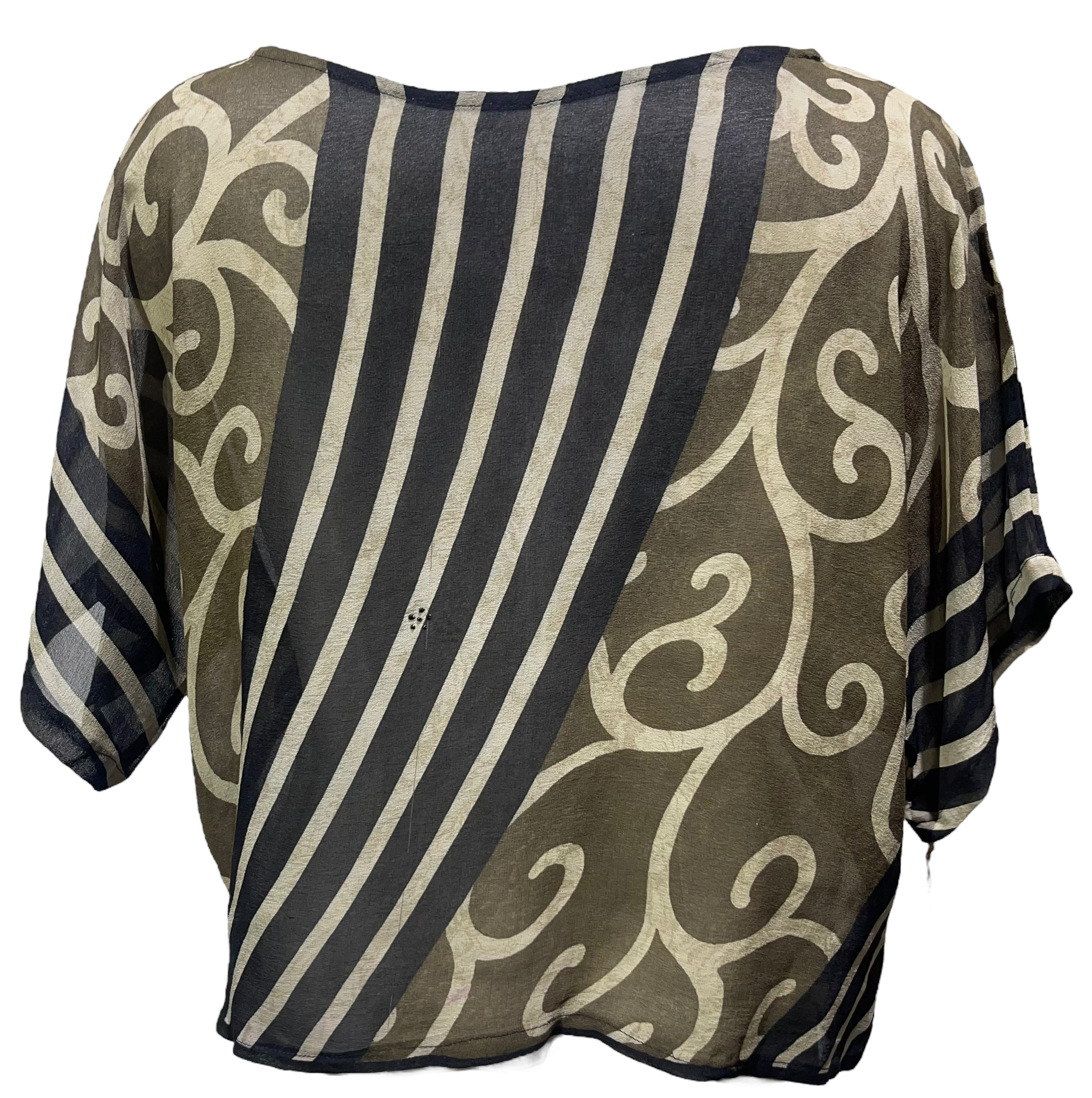 PRG4207 Sheer Wabi Sabi Pure Silk Boxy Top