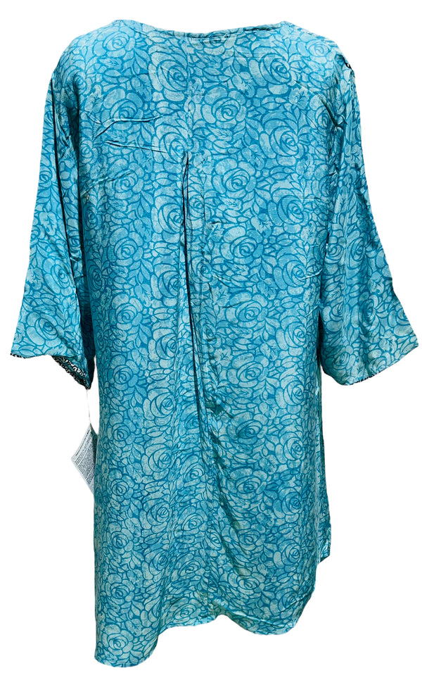 PRC3526 Avatar Pure Silk Self Pocket Tunic Dress