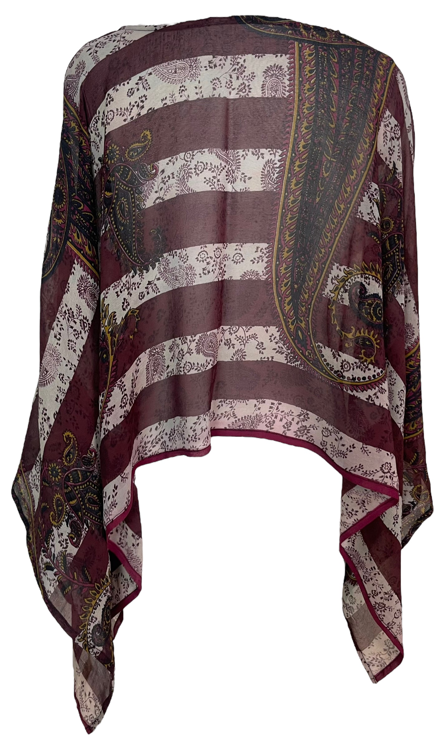 PRG5778 Sheer Pure Silk Wabi Sabi Capelet Poncho