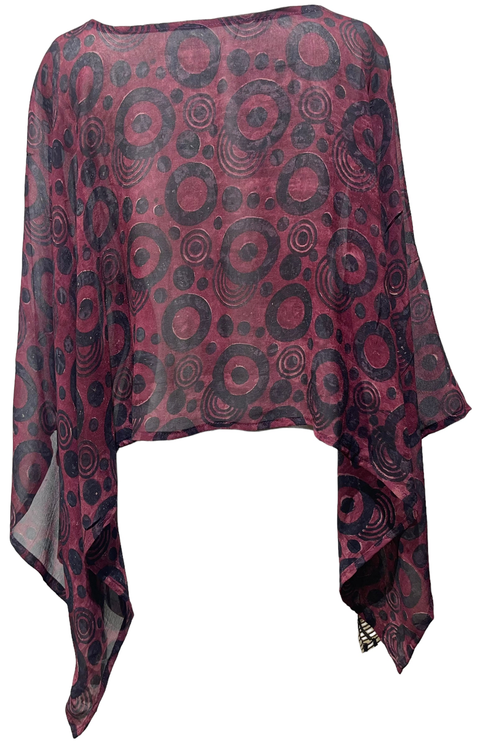 PRG4700 Sheer Avatar Pure Silk Capelet Poncho