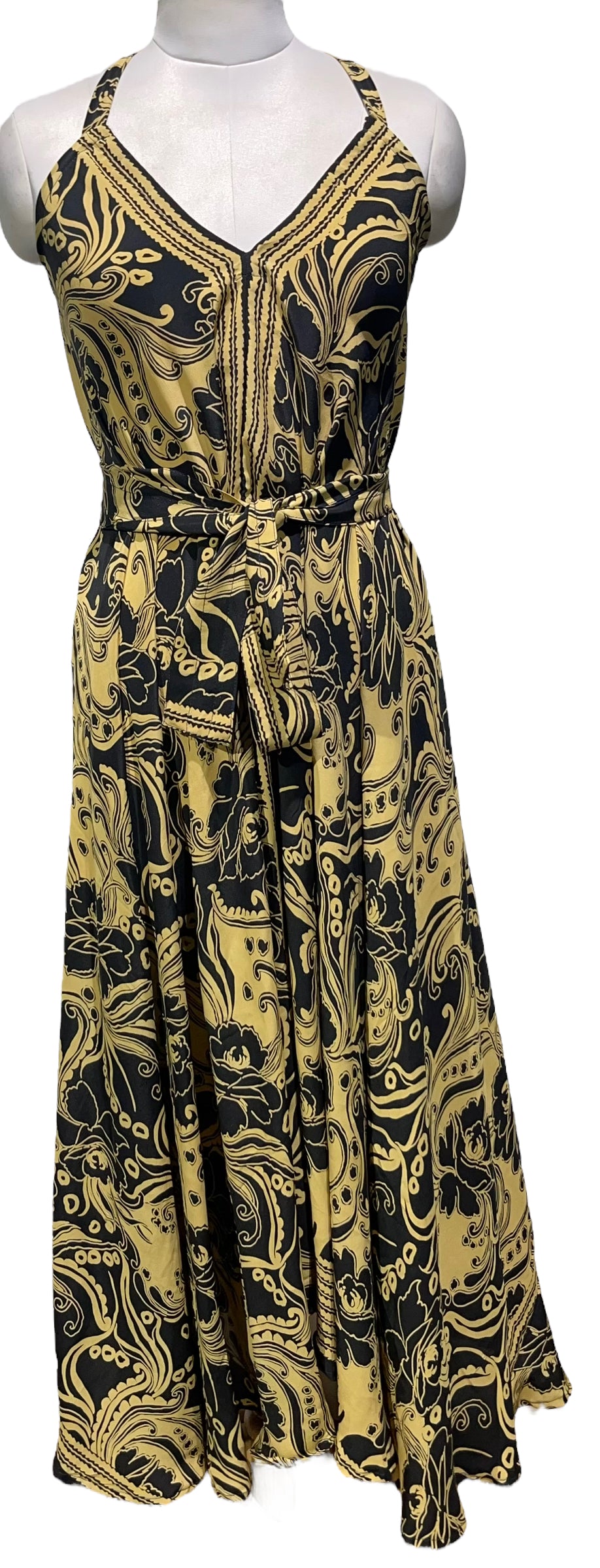 PRC4355 Nirvana Pure Silk Maxi Dress with Belt