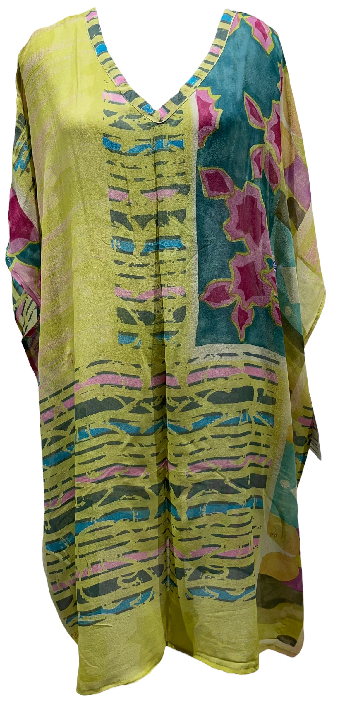 PRG5399 Sheer Avatar Pure Silk Midi Length Kaftan