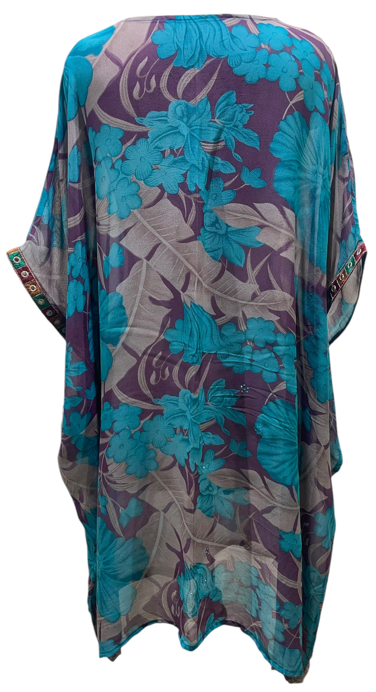 PRG5403 Sheer Avatar Pure Silk Midi Length Kaftan