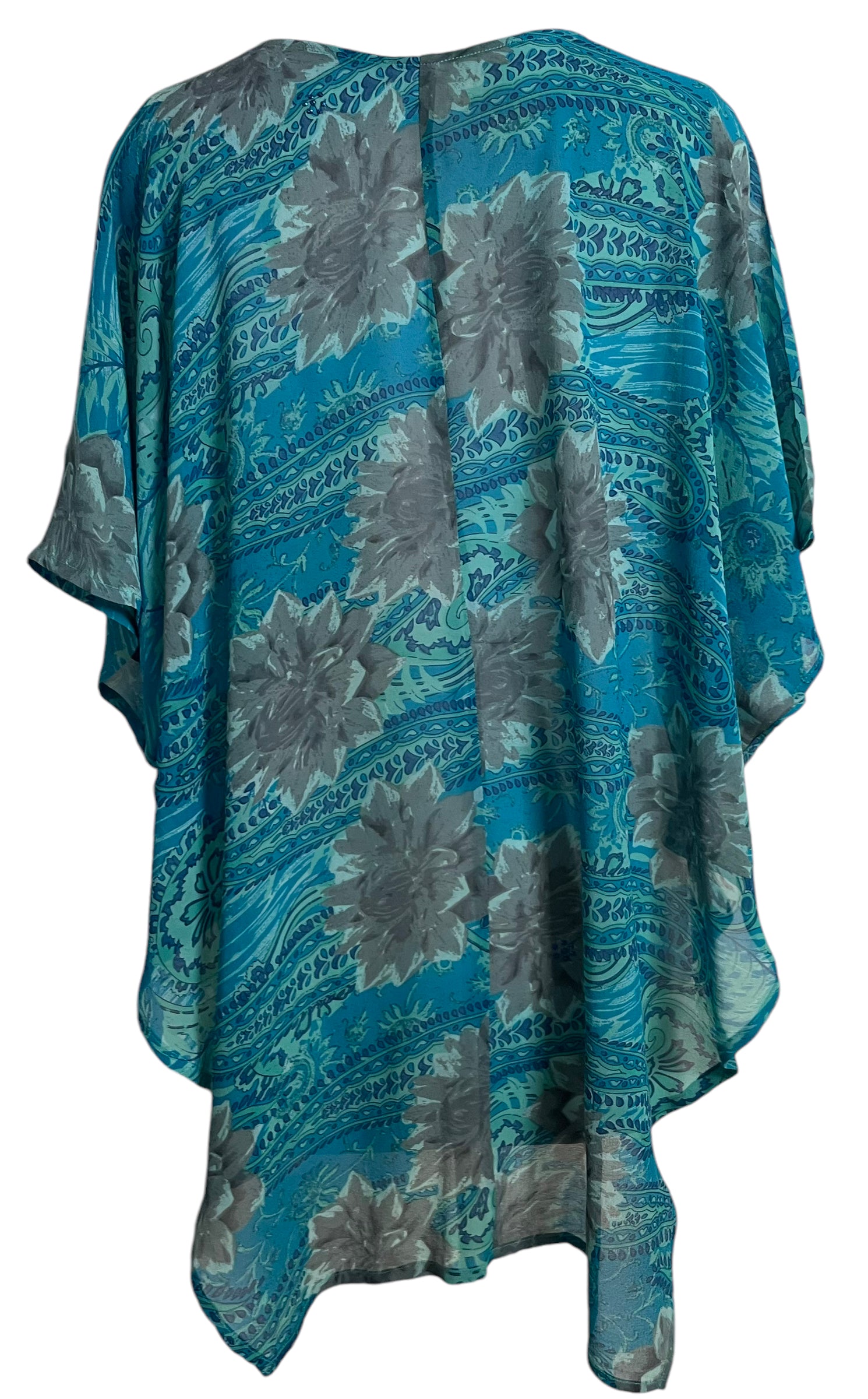 PRG5824 Sheer Avatar Pure Silk Waterfall Top