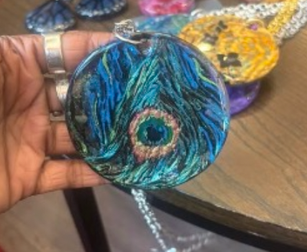 Large Peacock Pendant