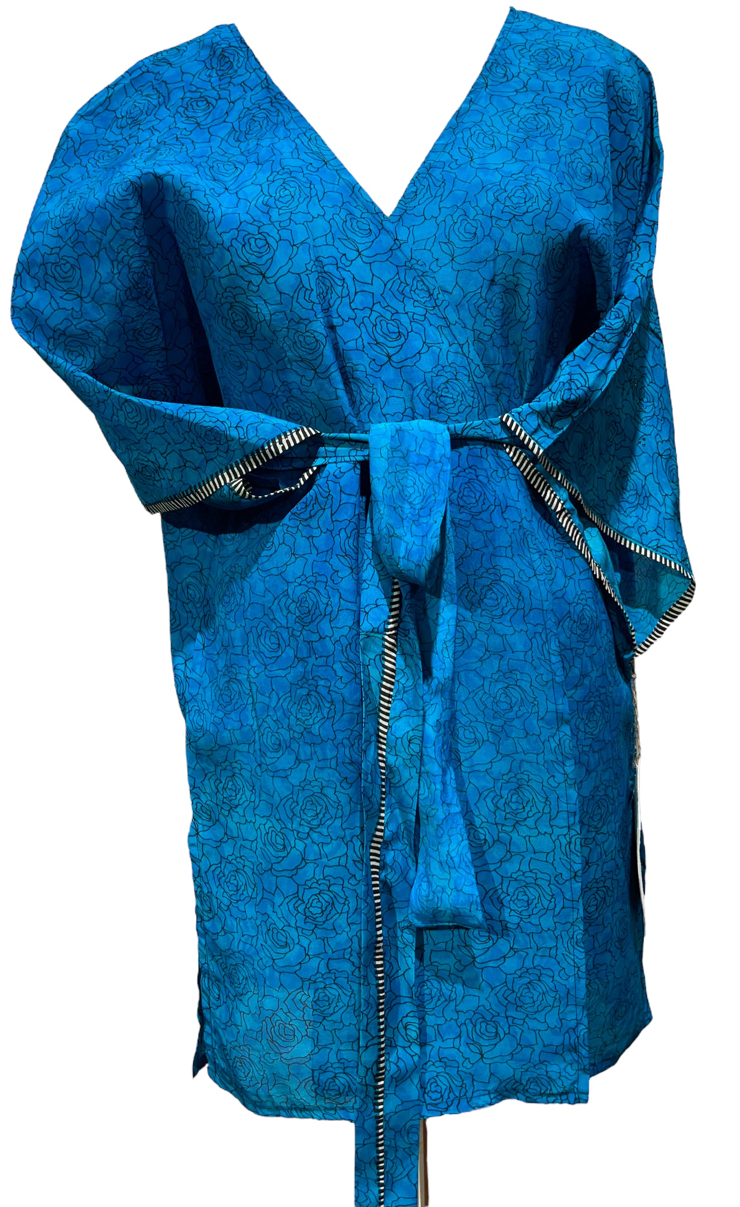 PRC3679 Avatar Pure Silk Kimono-Sleeved Jacket with Belt
