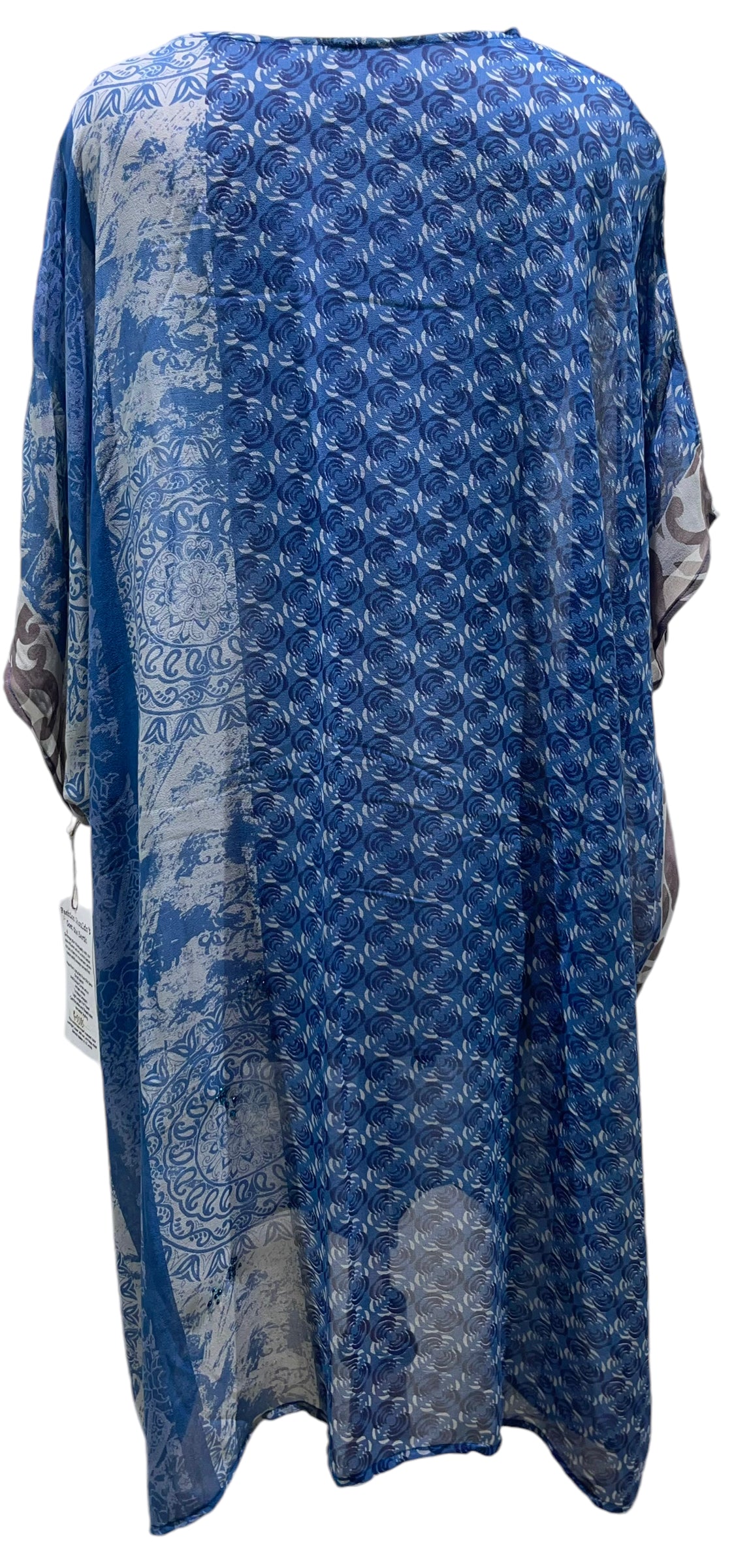 PRG5385 Sheer Avatar Pure Silk Midi Length Kaftan