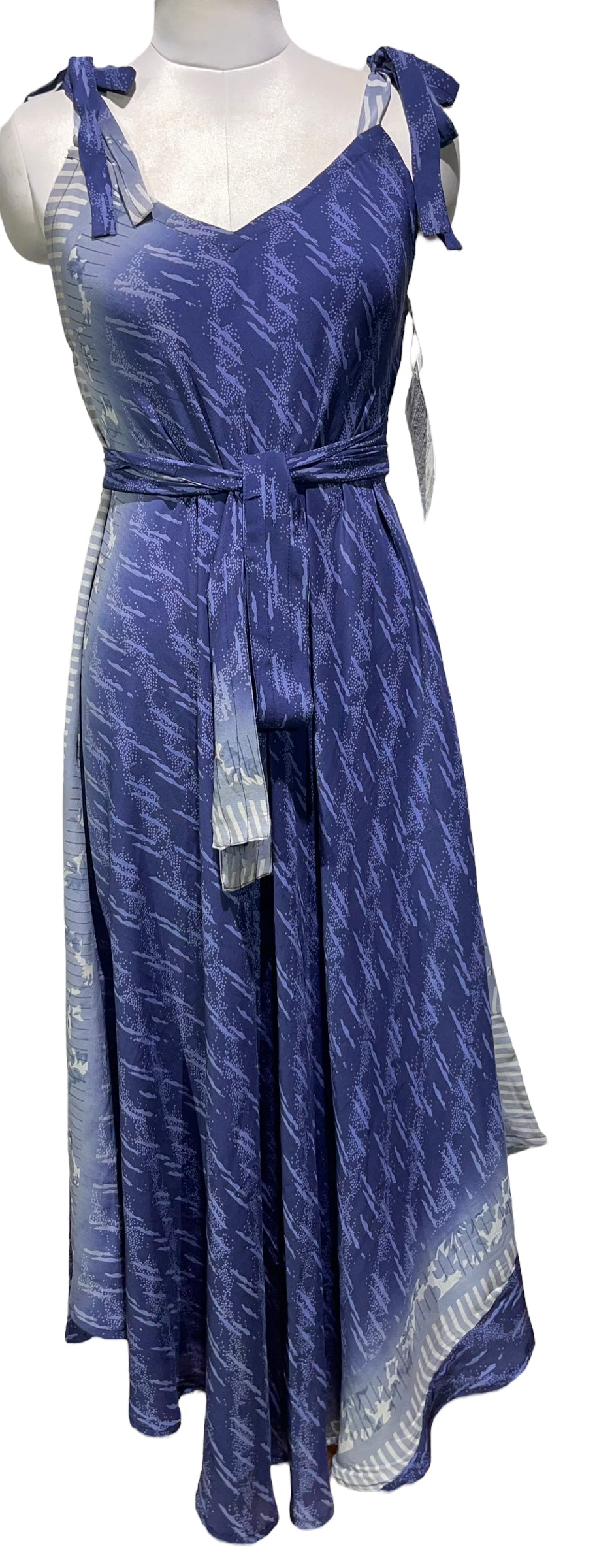 PRC4361 Wabi Sabi Pure Silk Maxi Dress with Belt