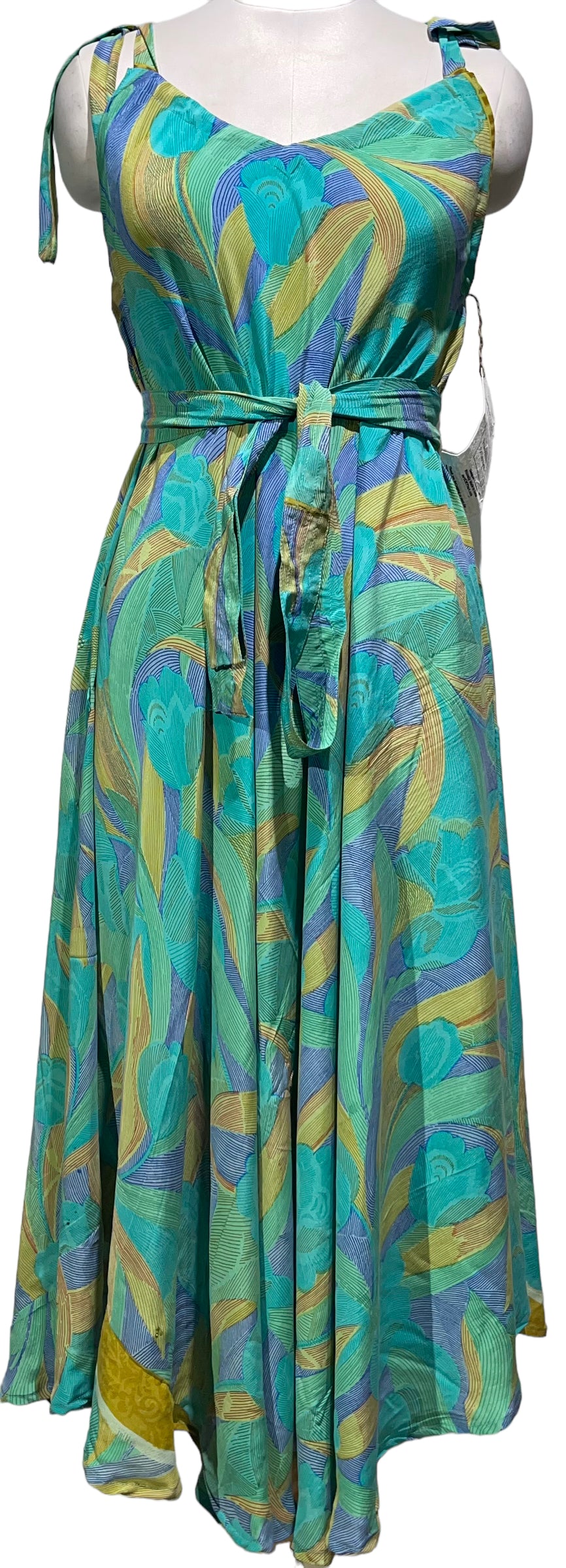 PRC4381 Avatar Pure Silk Maxi Dress with Belt
