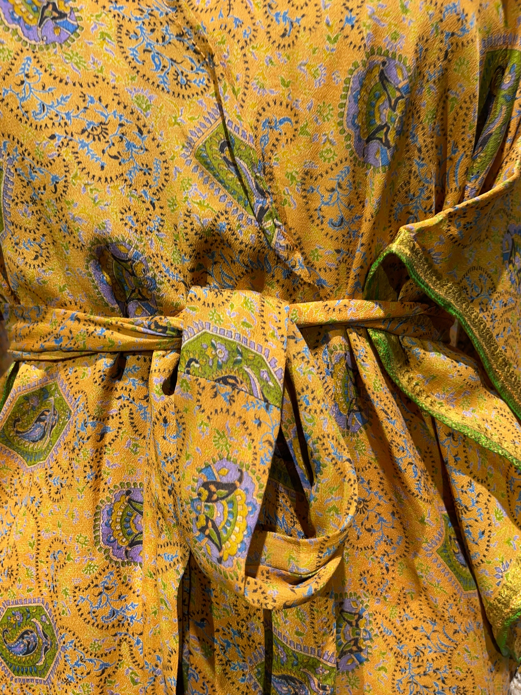 PRC3697 Avatar Pure Silk Kimono-Sleeved Jacket with Belt