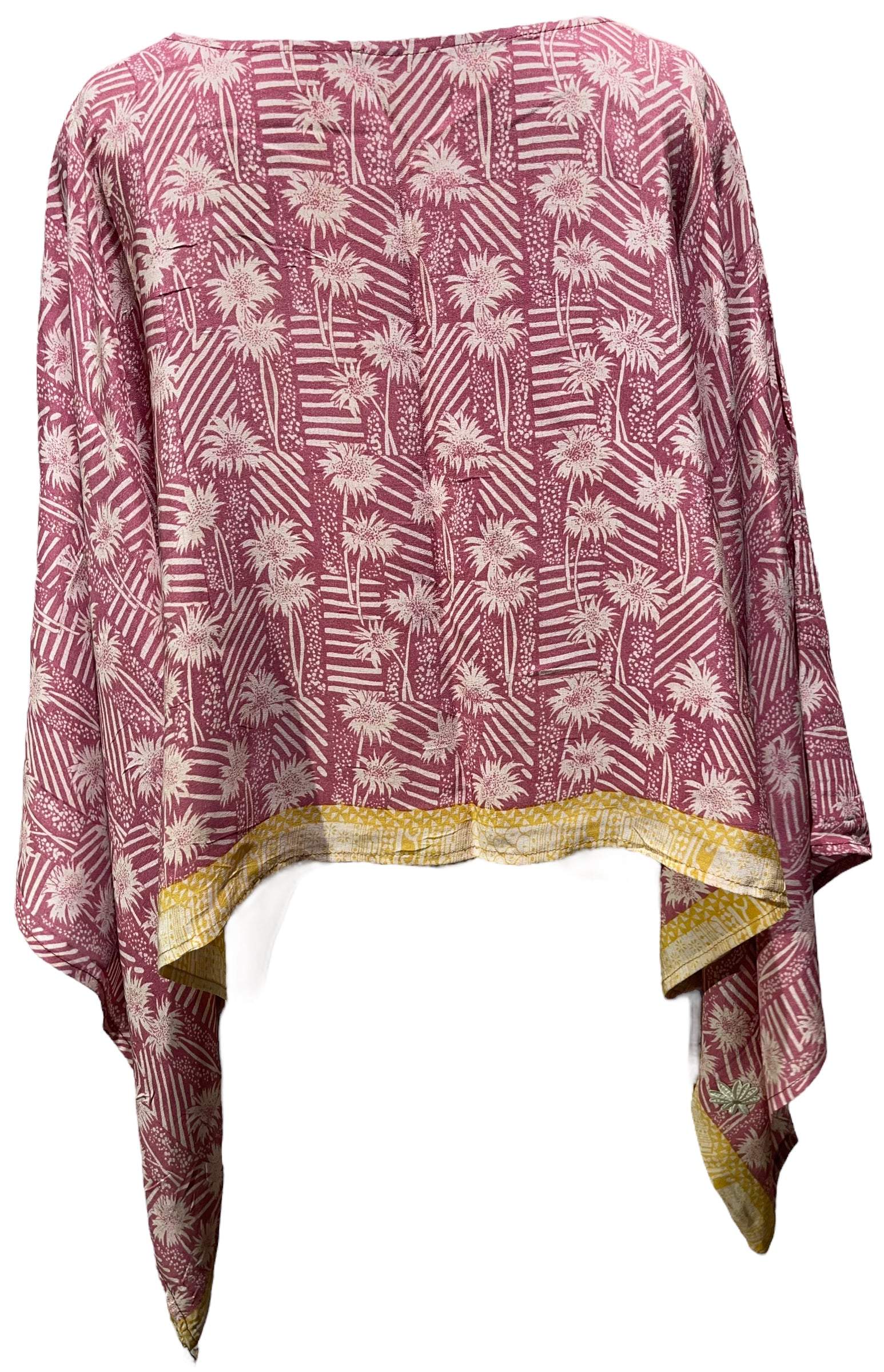 PRC4562 Avatar Pure Silk Kimono-Sleeved Top