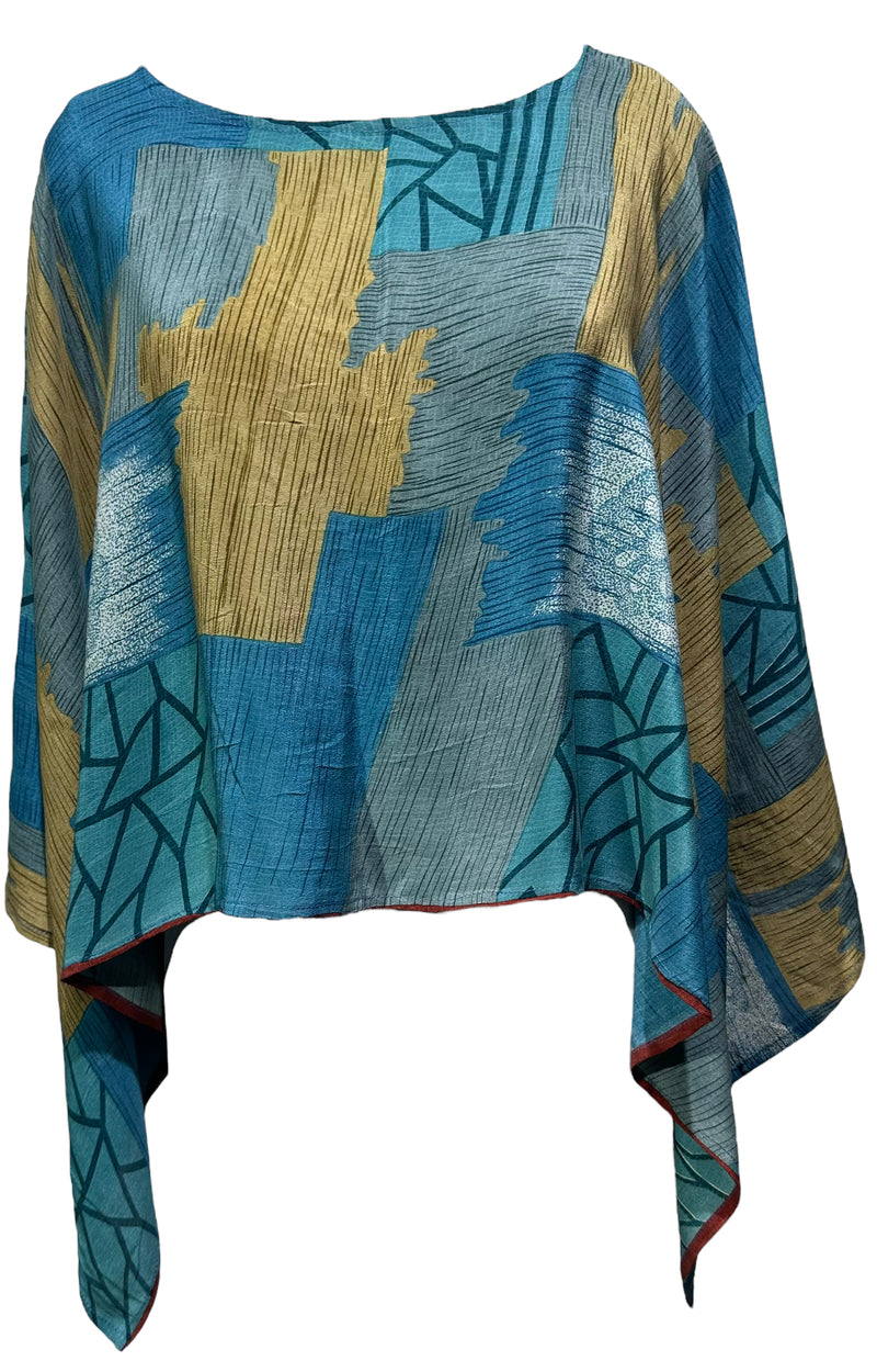 PRC4152 Nirvana Pure Silk Capelet Poncho