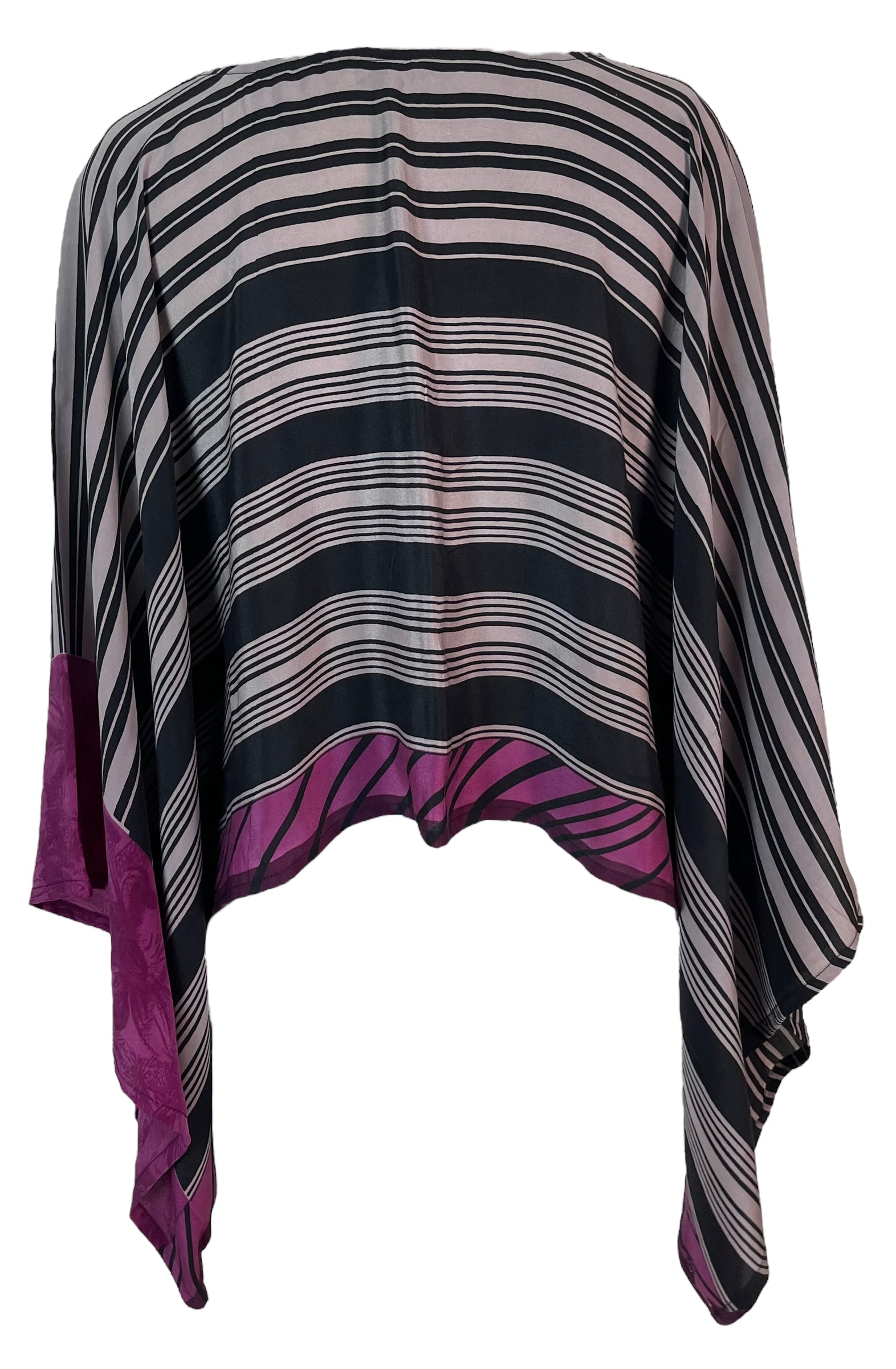 PRC5928 Avatar Pure Silk Kimono-Sleeved Top