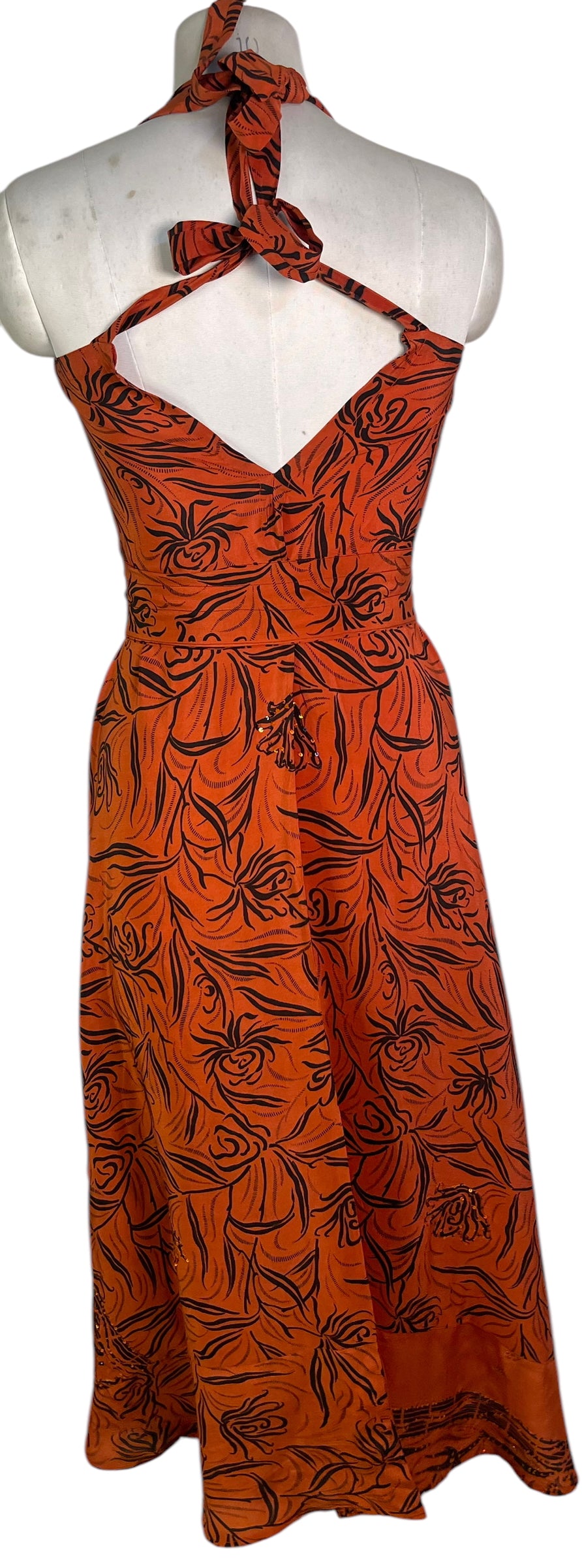 PRC6580 Avatar Pure Silk Maxi Dress with Belt