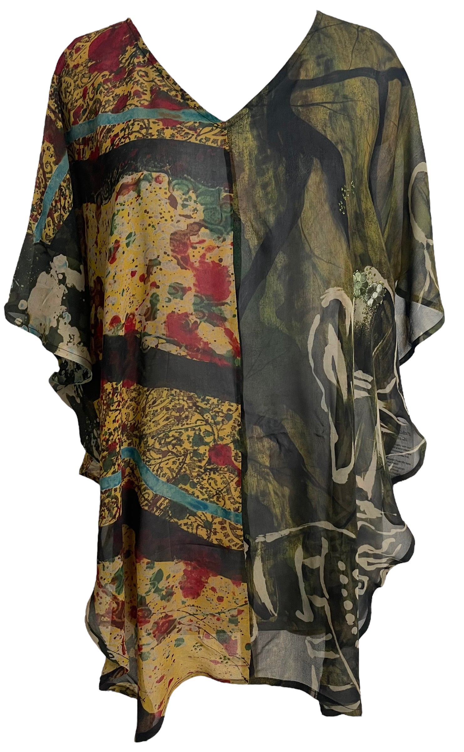 PRG5797 Sheer Wabi Sabi Pure Silk Waterfall Top