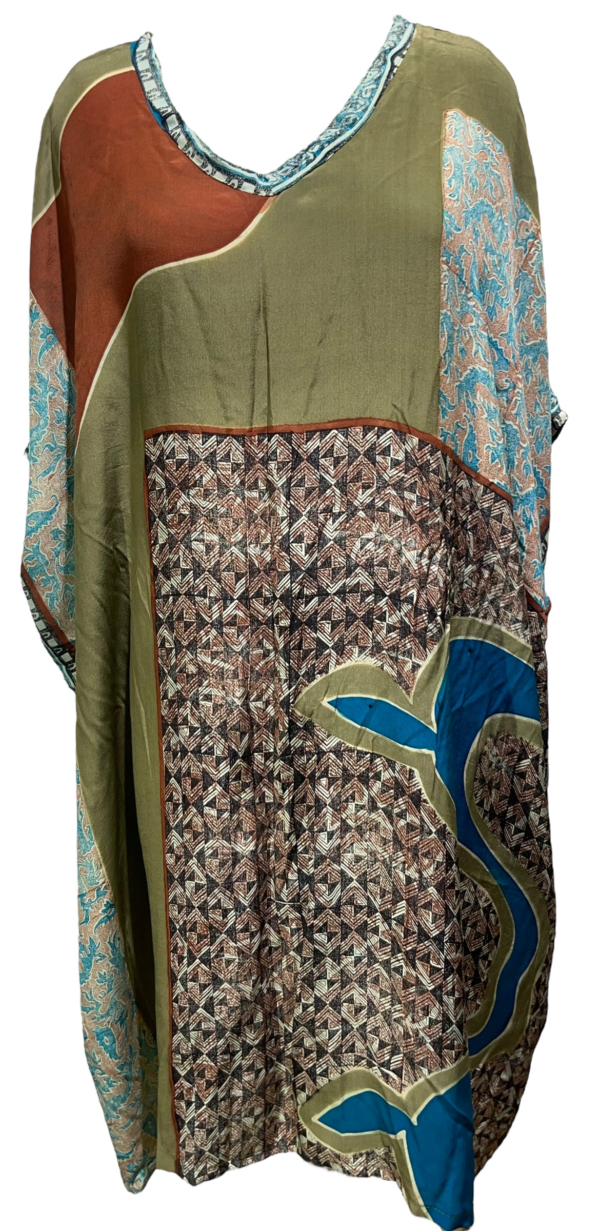 PRC5002 Avatar Pure Silk Midi Length Kaftan