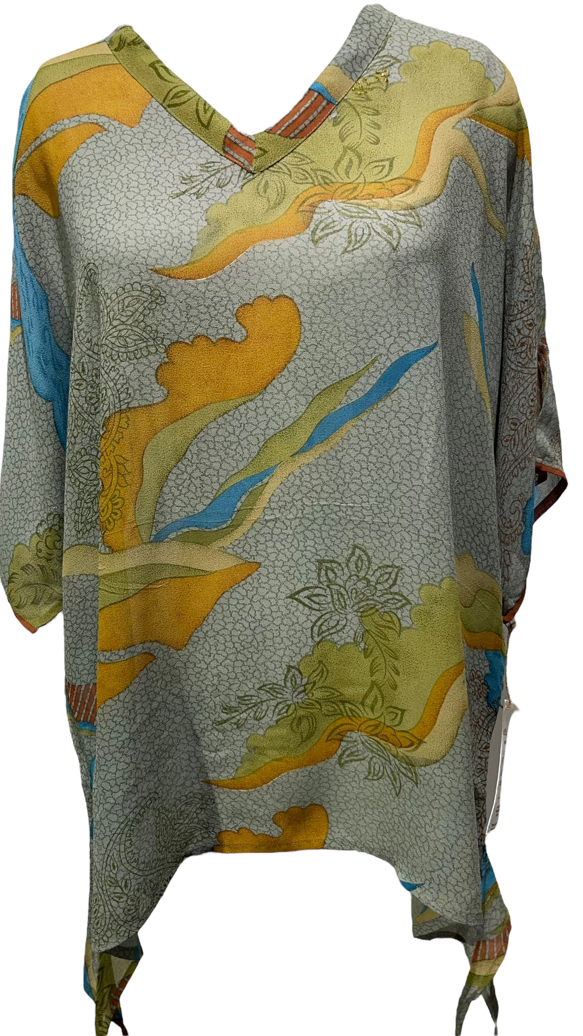 PRC6703 Avatar Pure Silk Side Slit Top