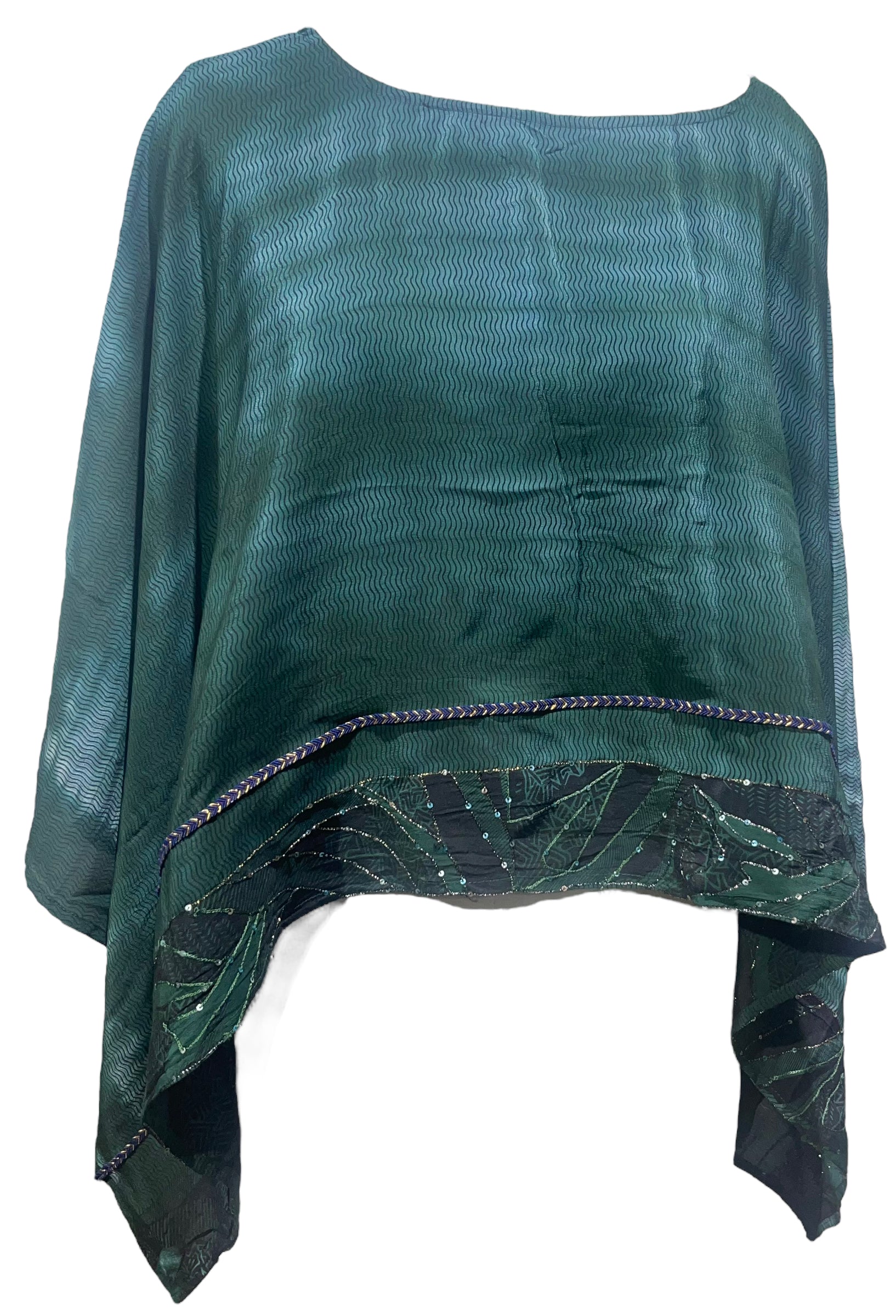 PRC5068 Avatar Pure Silk Capelet Poncho