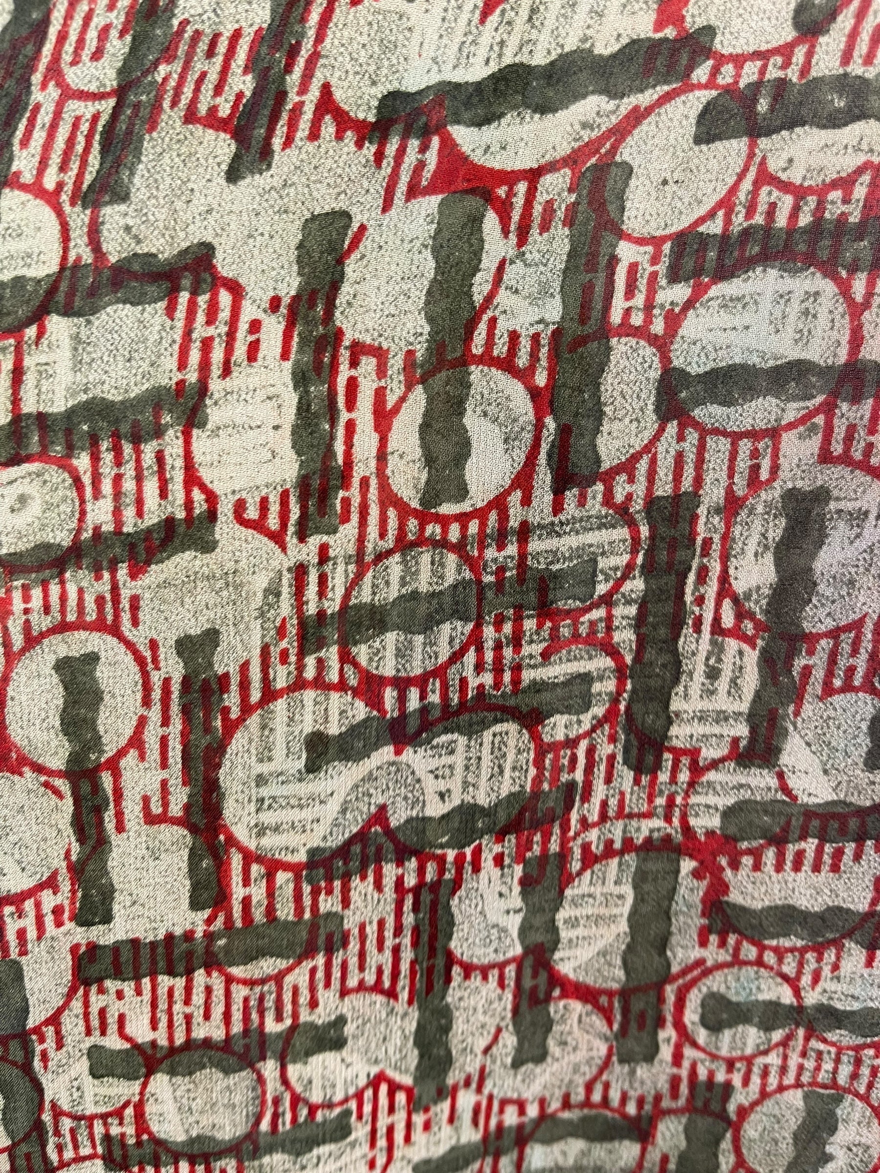 PRG6784 Sheer Avatar Long Pure Silk Kimono Sleeved Duster with Belt