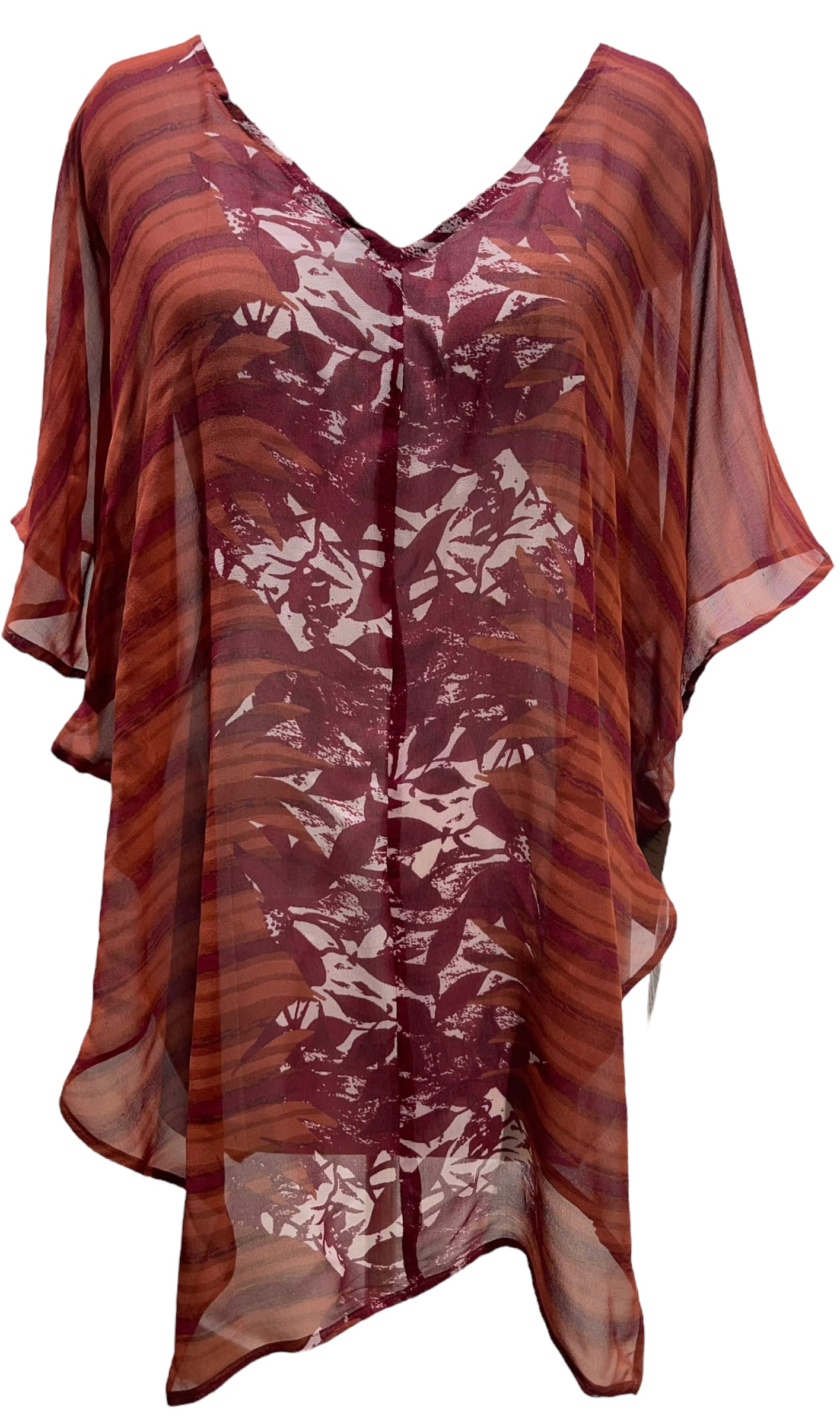 PRG5704 Sheer Wabi Sabi Pure Silk Waterfall Top