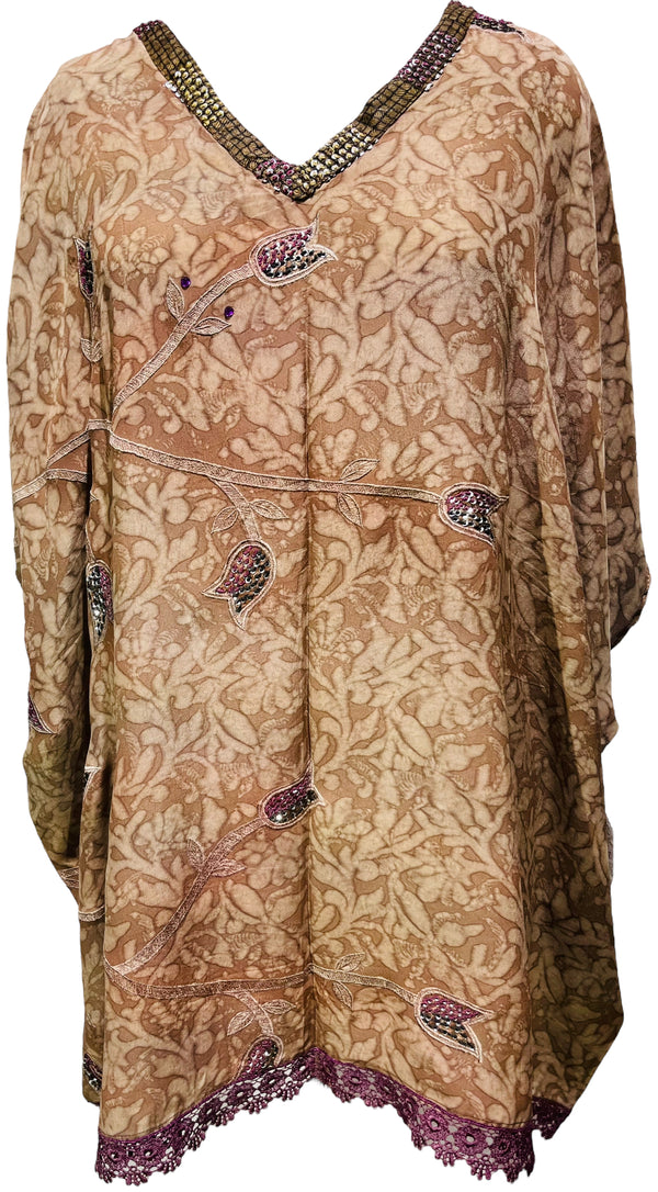 PRC3280 Avatar Pure Silk Short Kaftan Tunic