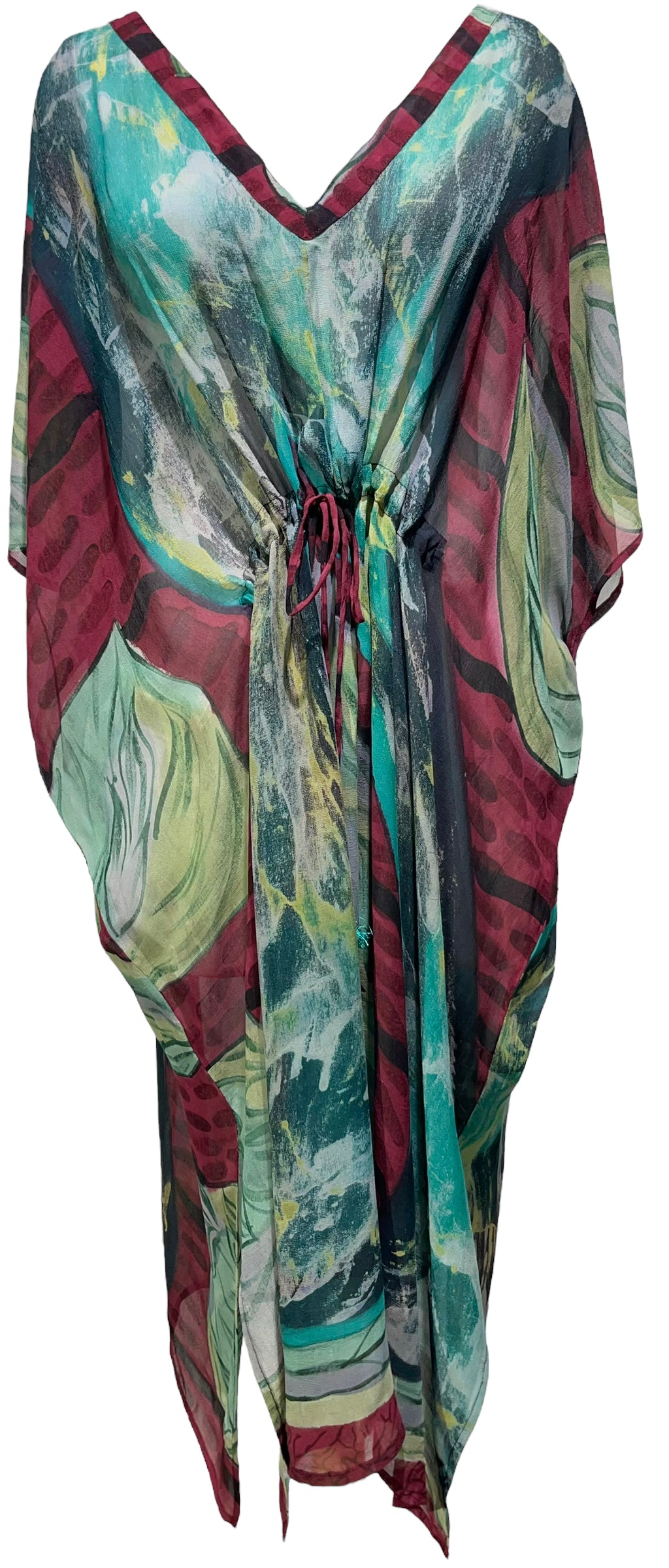 PRG4429  Sheer Avatar Pure Silk Maxi Kaftan