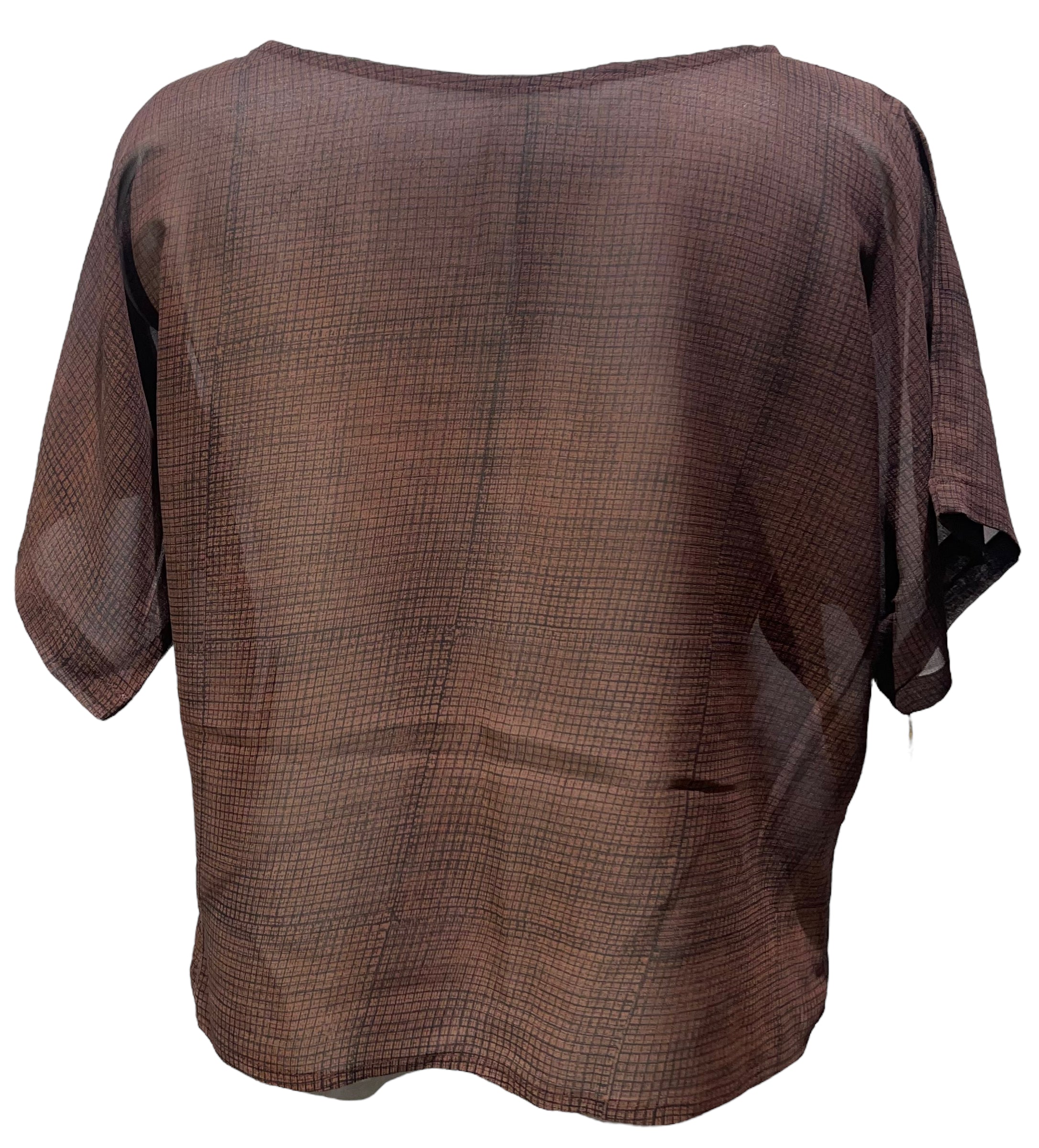 PRG4178 Sheer Avatar Pure Silk Boxy Top