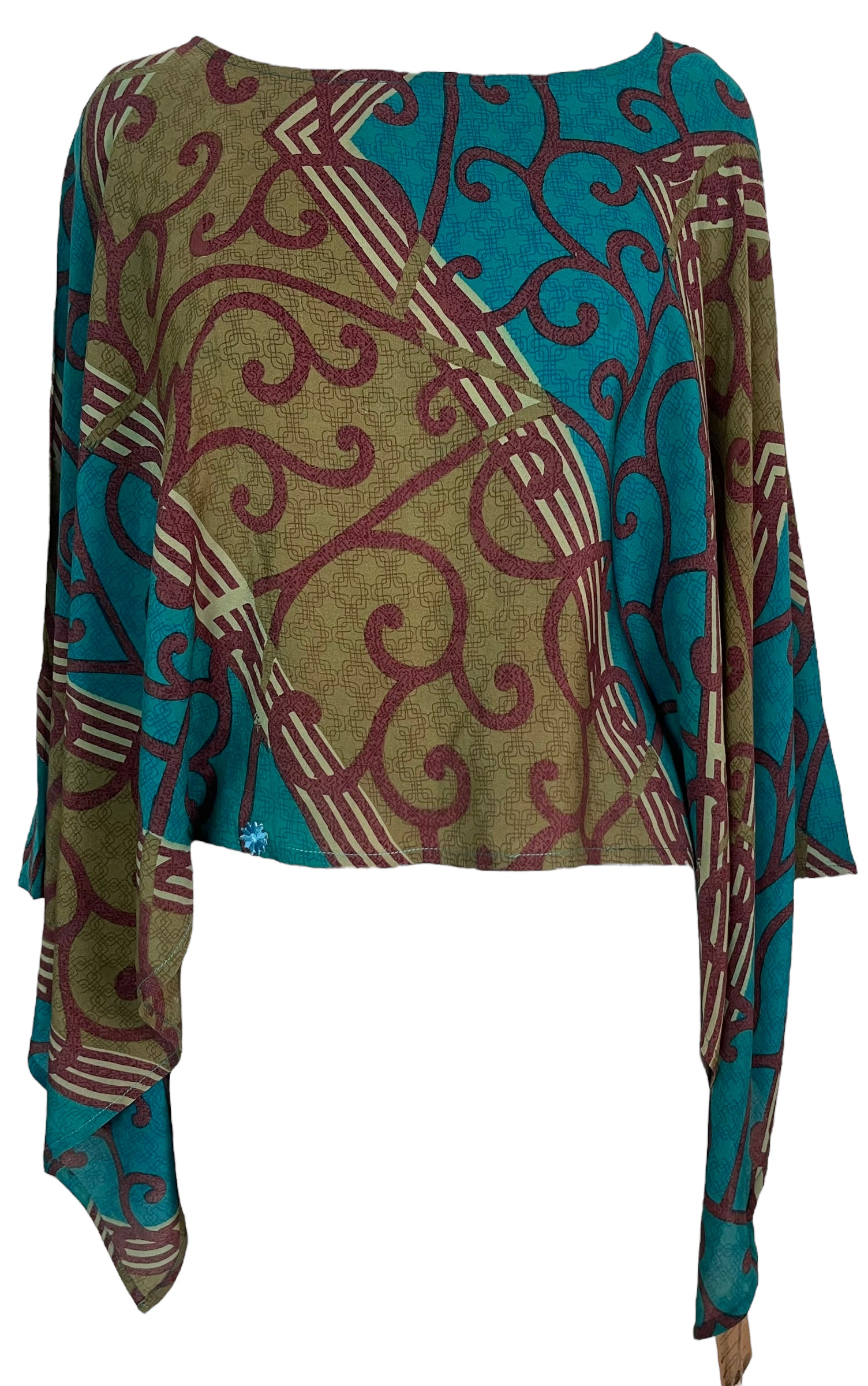 PRC5939 Pure Silk Wabi Sabi Capelet Poncho