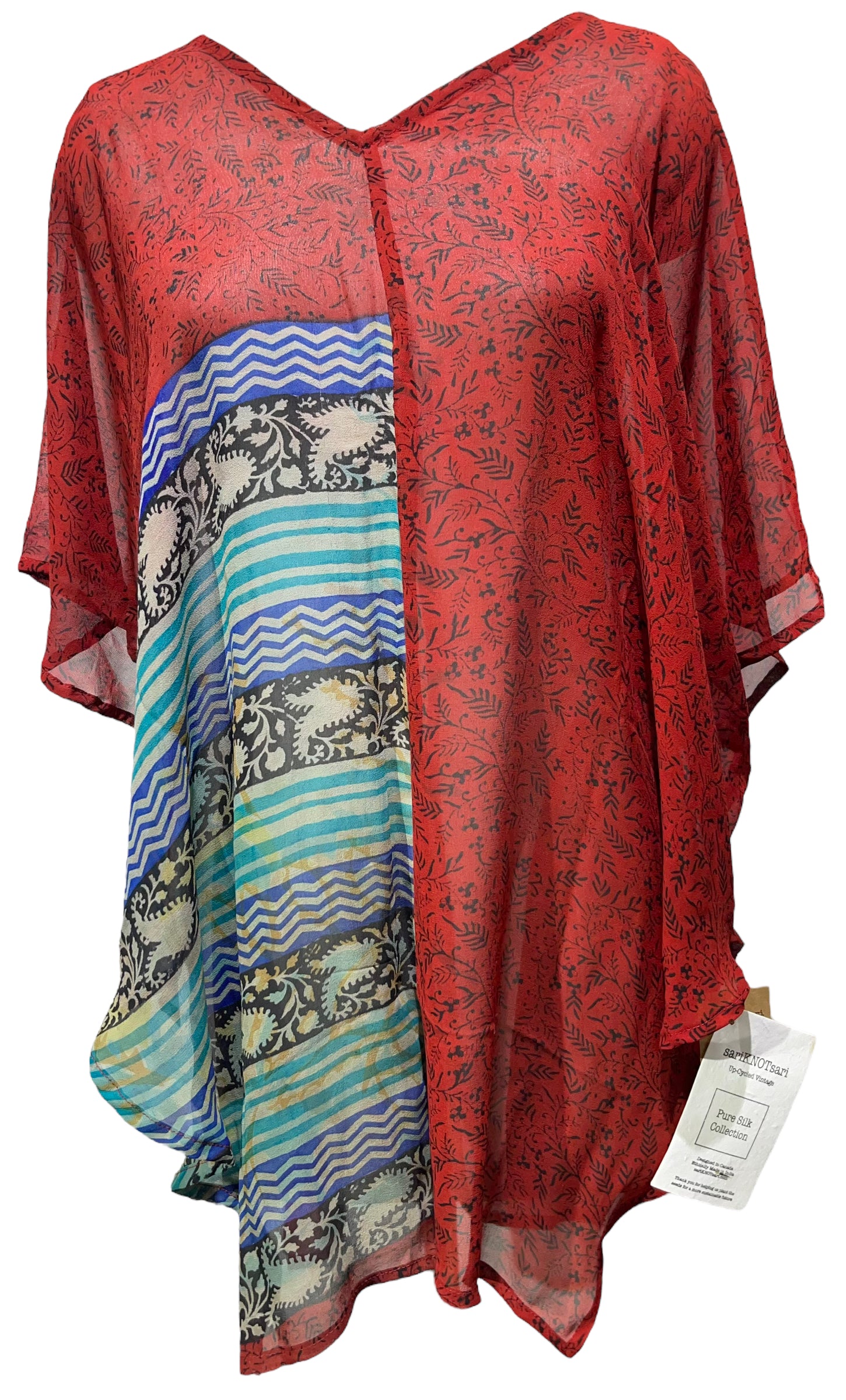 PRG5180 Sheer  Wabi Sabi Pure Silk Waterfall Top