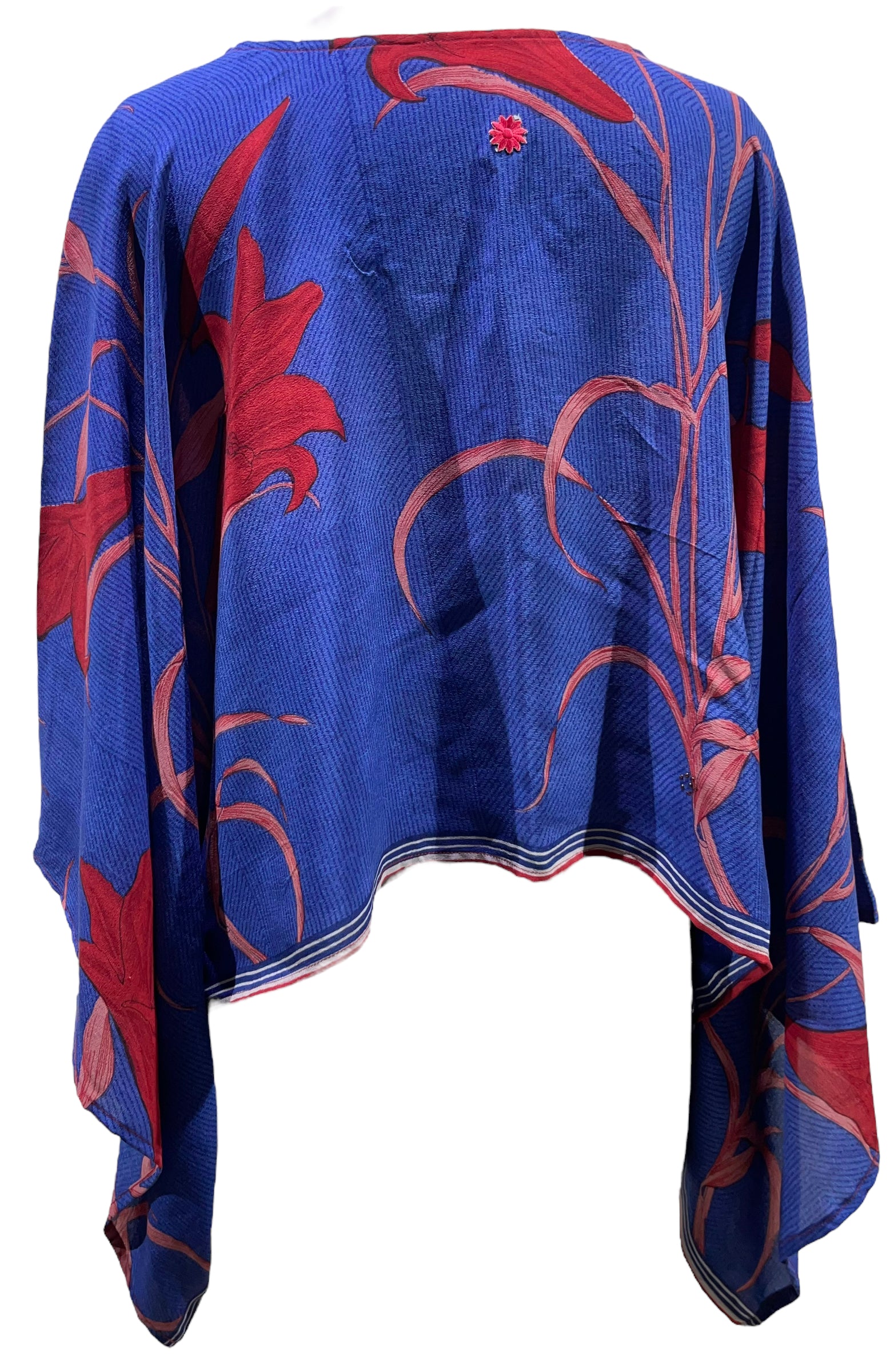 PRC5417 Wabi Sabi Pure Silk Kimono-Sleeved Top