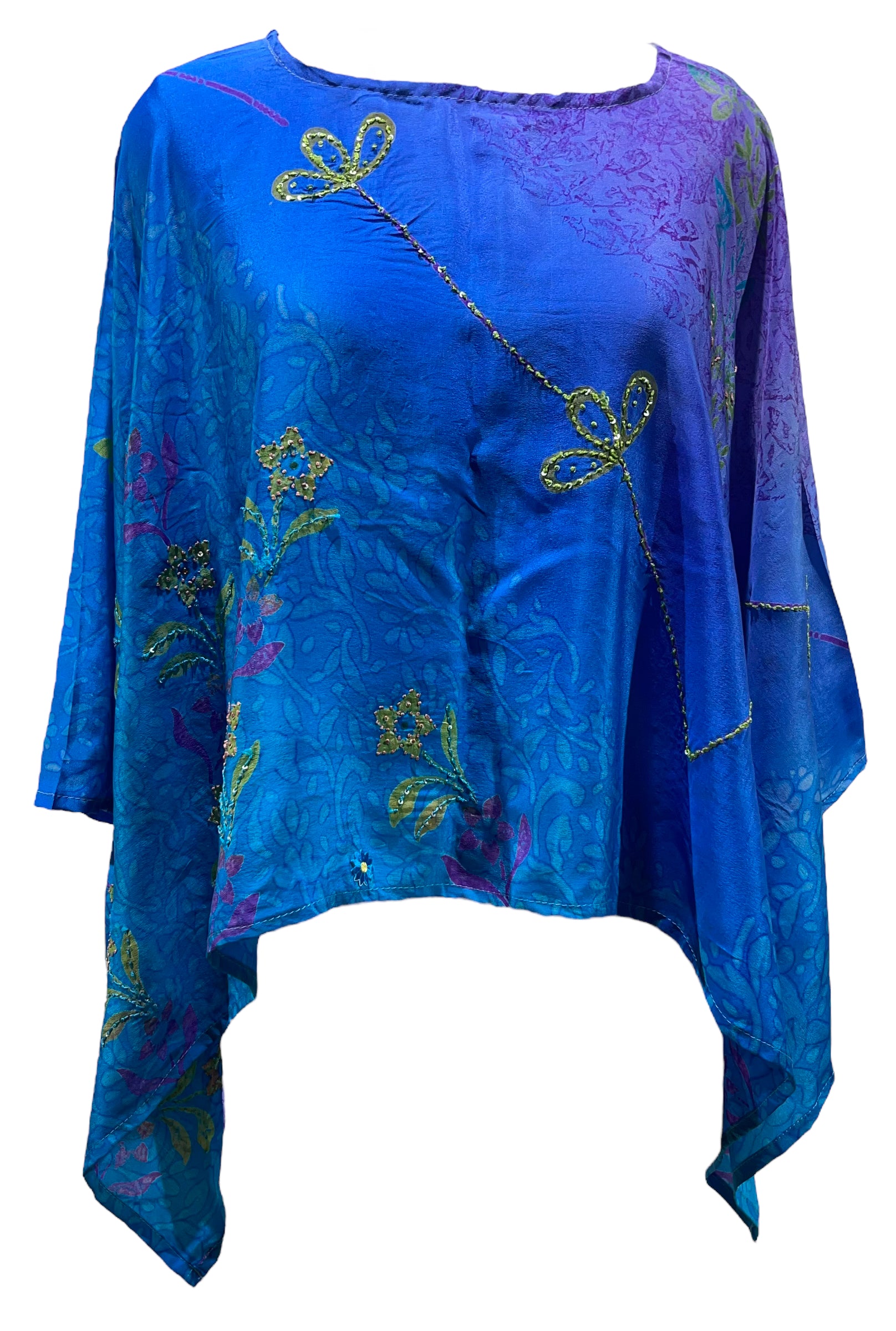 PRC5547 Pure Silk Wabi Sabi Capelet Poncho