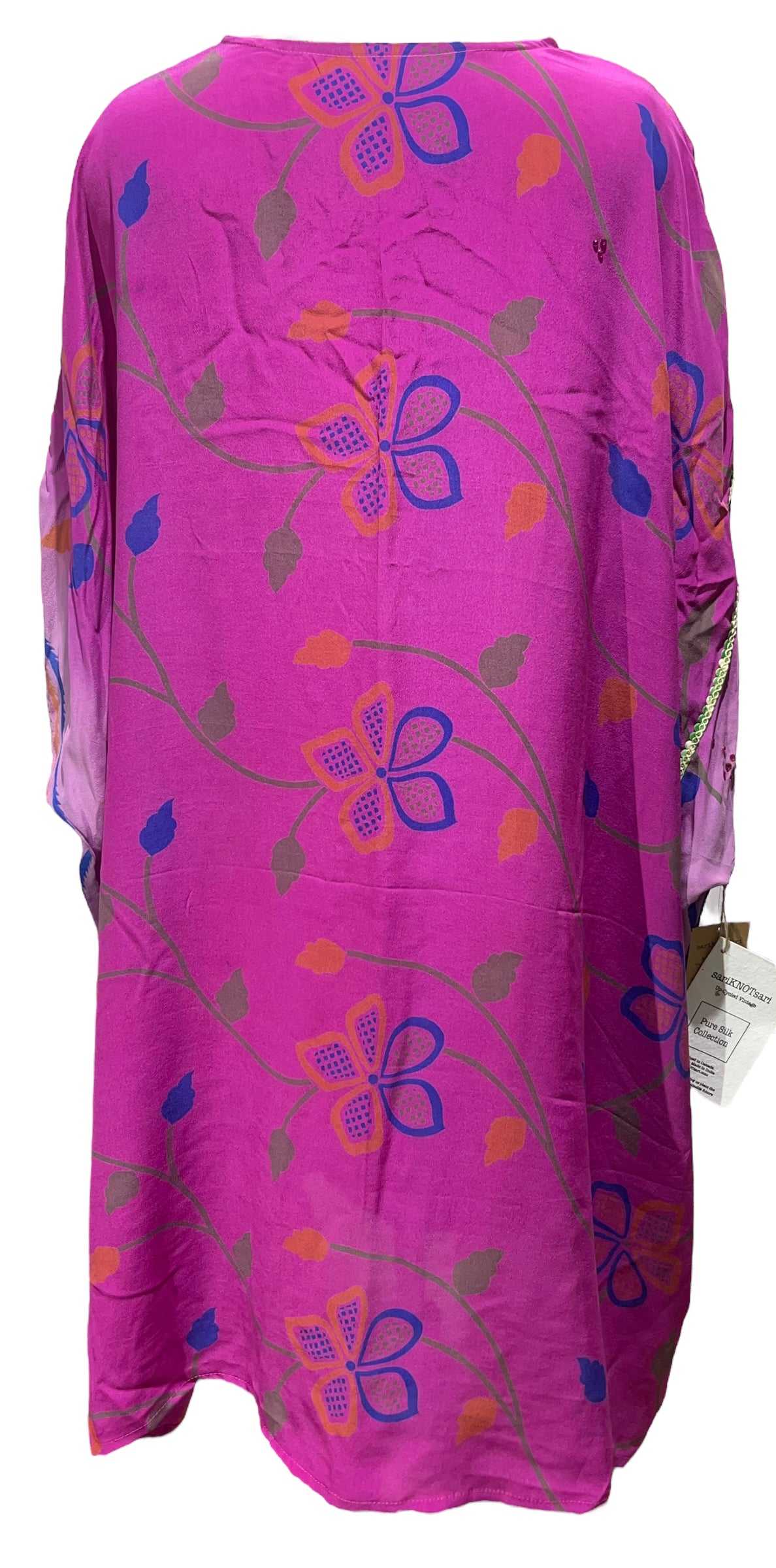 PRC5026 Wabi Sabi Pure Silk Midi Length Kaftan