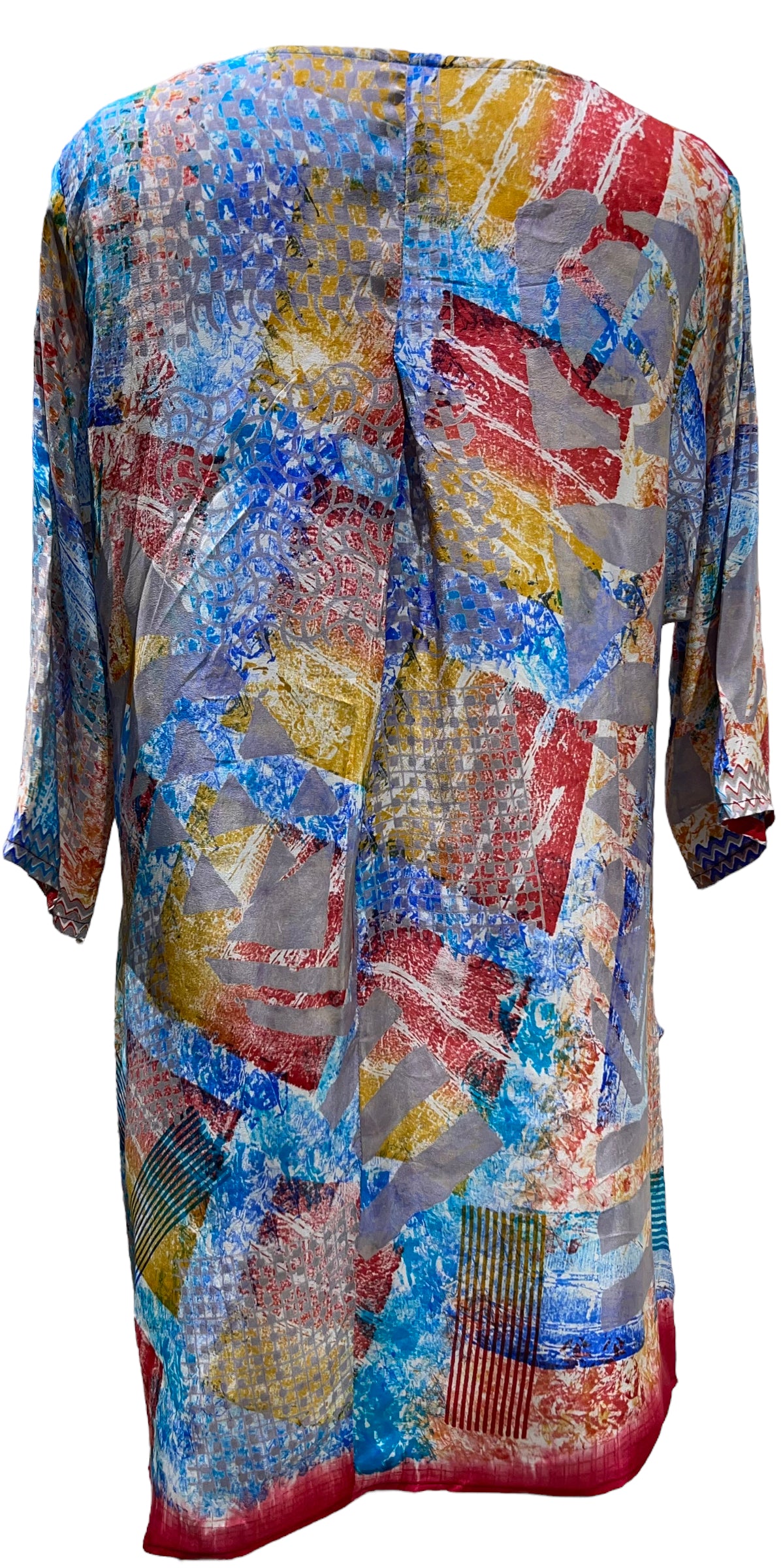 PRC5484 Avatar Pure Silk Self Pocket Tunic Dress