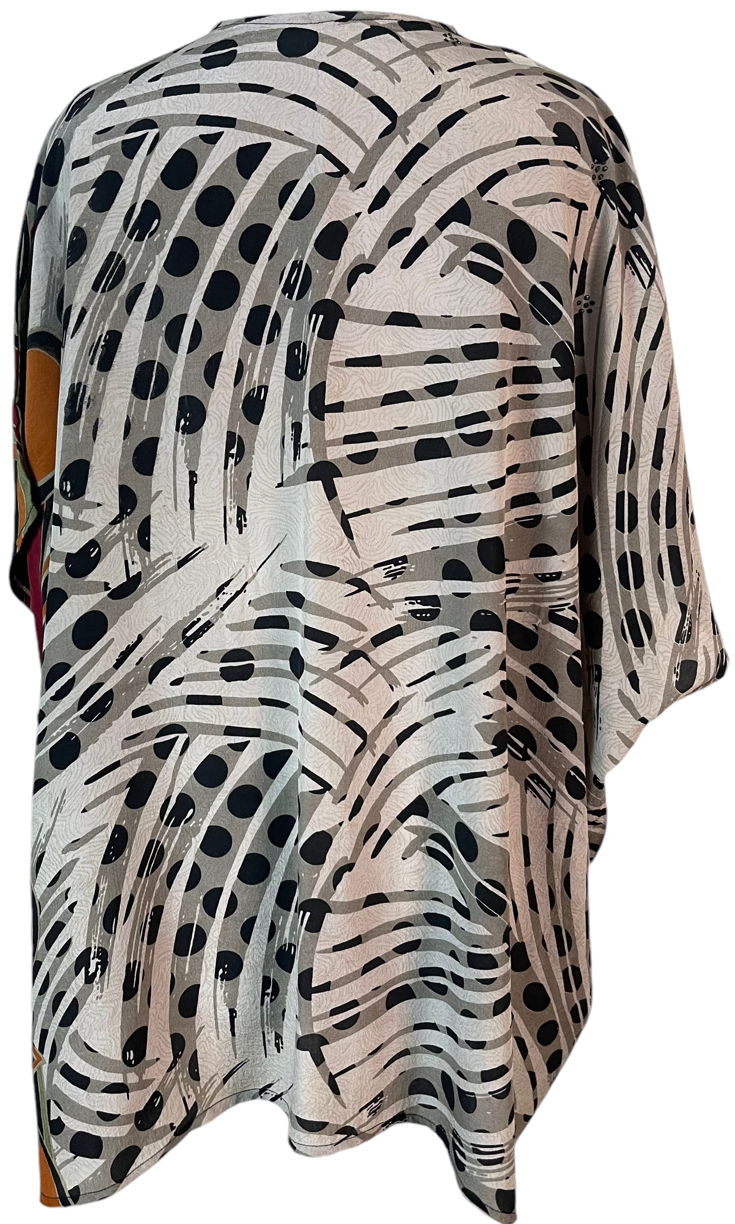 PRC5919 Wabi Sabi Pure Silk Short Kaftan Tunic