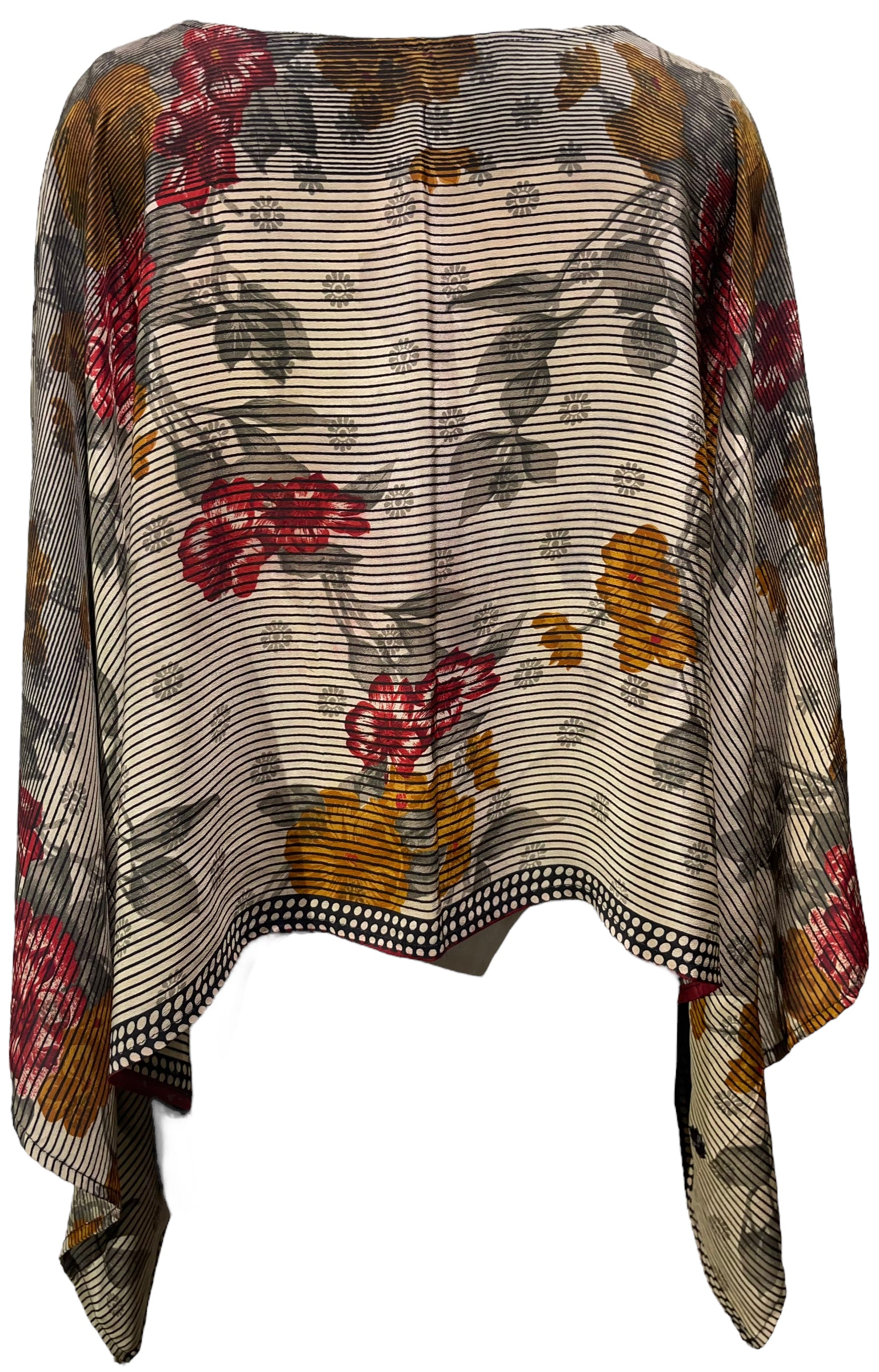 PRC4569 Avatar Pure Silk Kimono-Sleeved Top