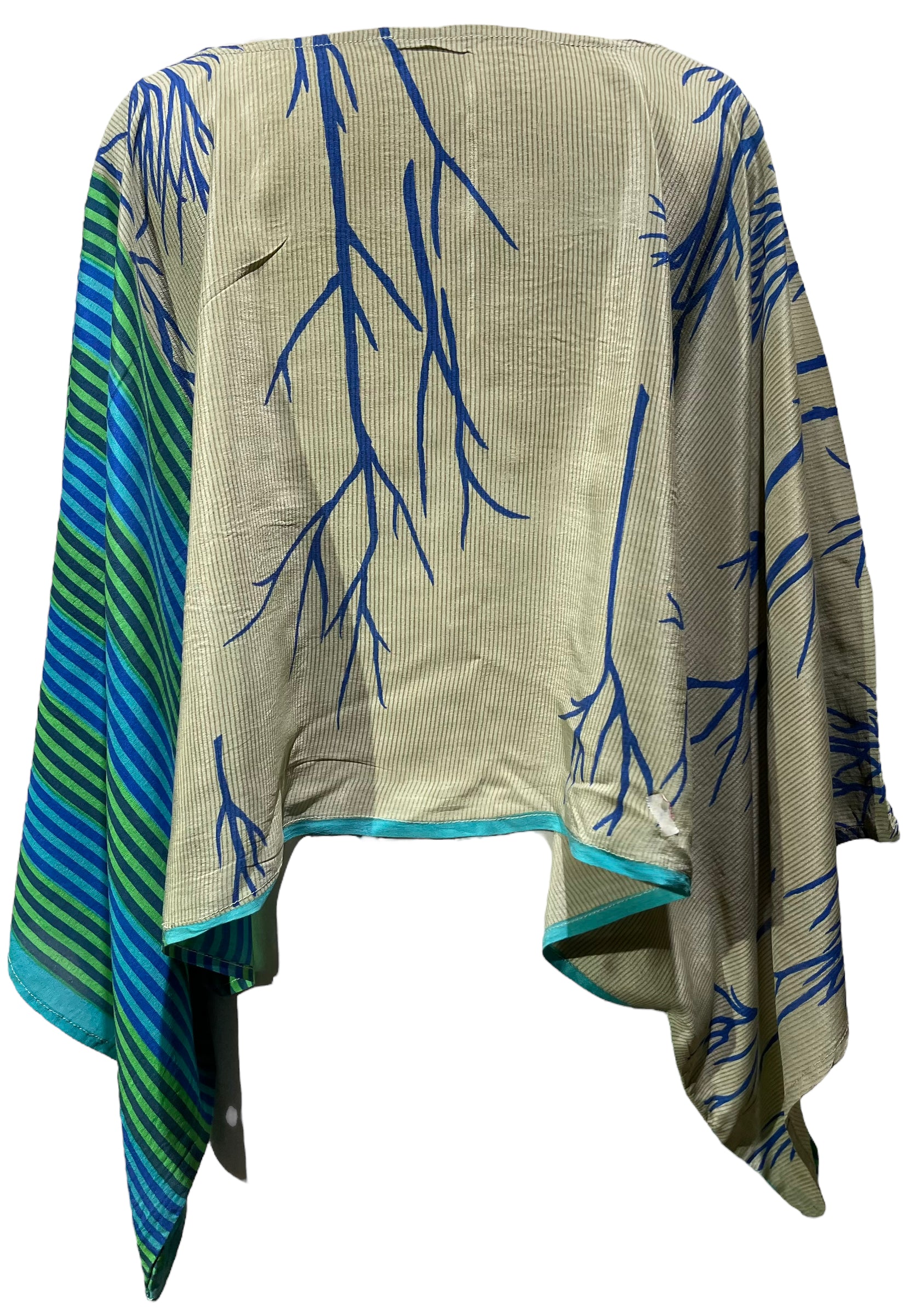 PRC4566 Wabi Sabi Pure Silk Kimono-Sleeved Top