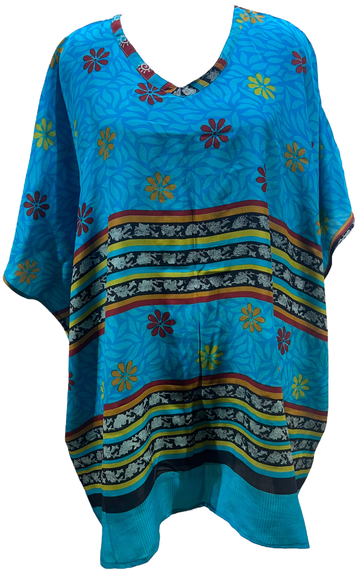 PRC5526 Wabi Sabi Pure Silk Short Kaftan Tunic