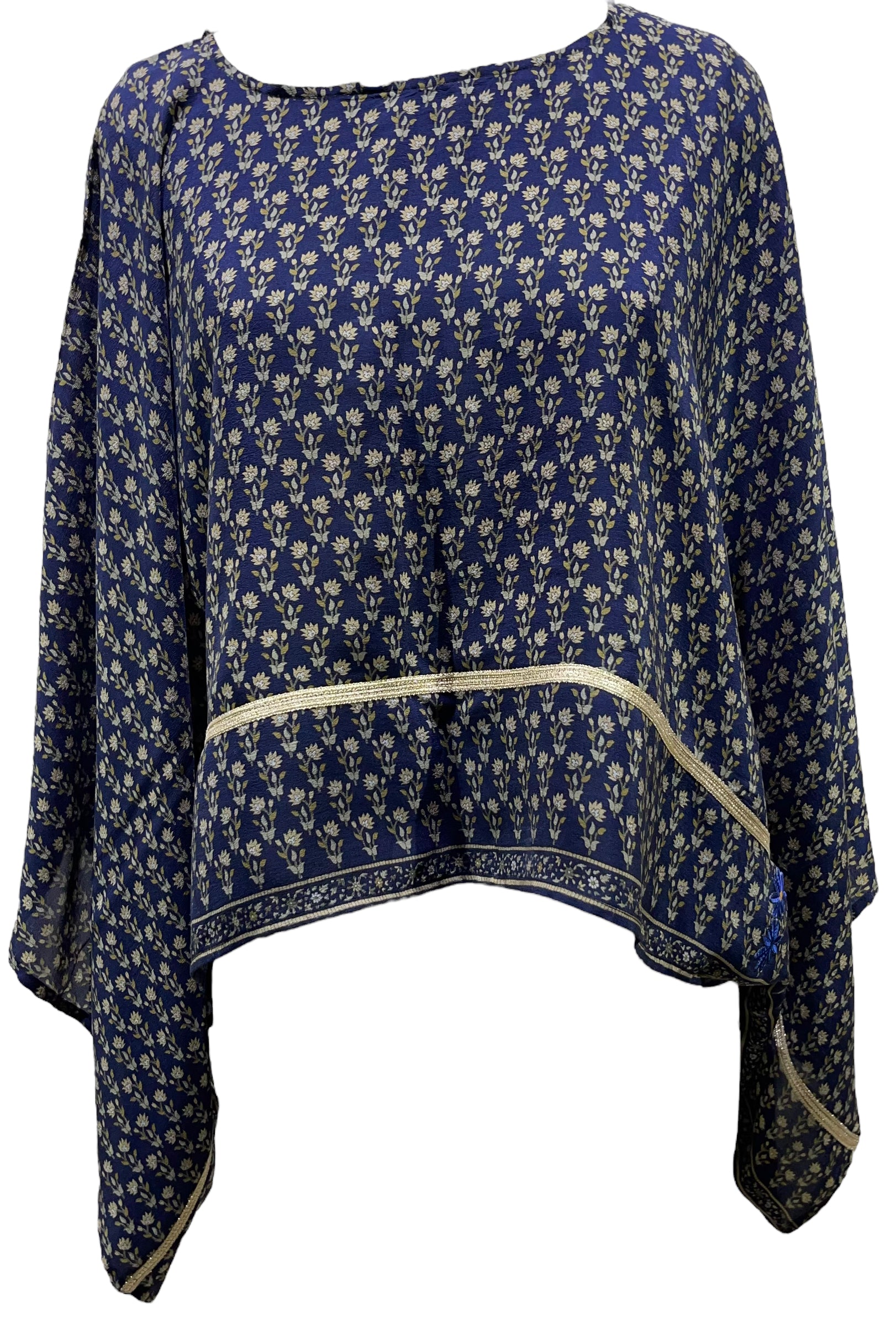 PRC5415  Avatar Pure Silk Kimono-Sleeved Top