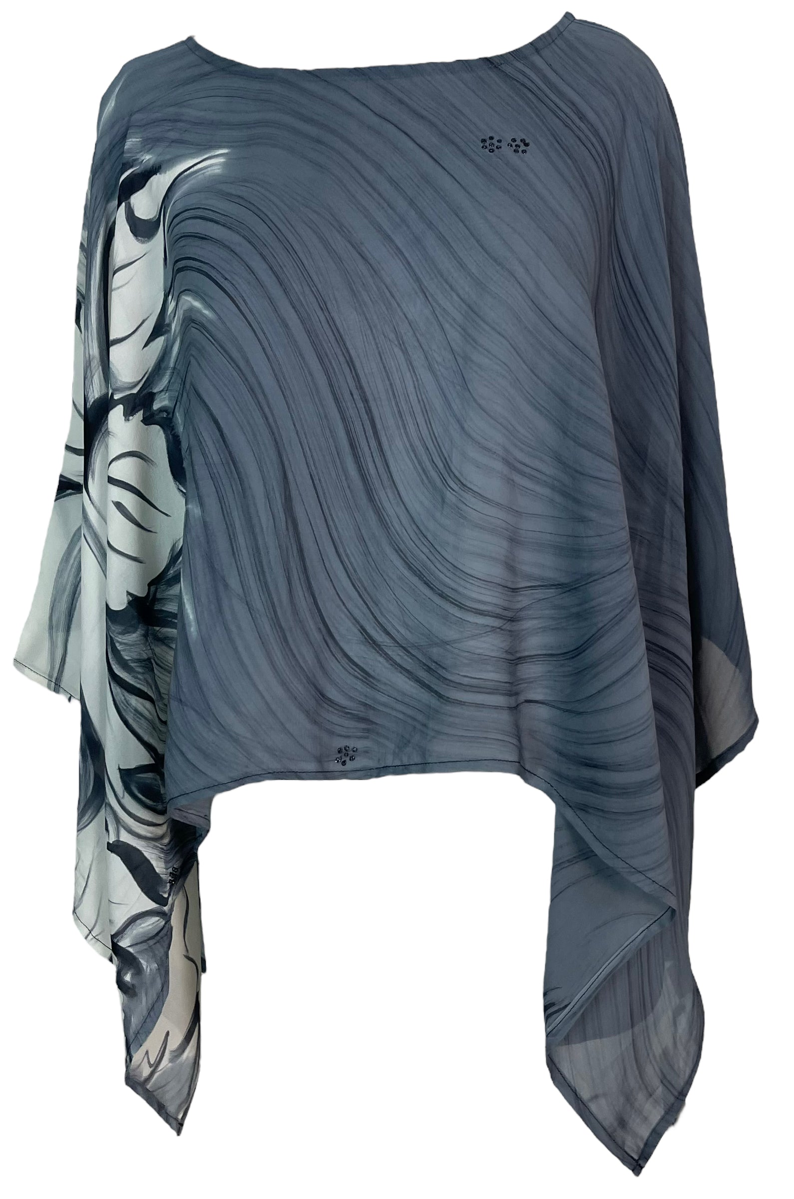 PRG5706 Sheer Avatar Pure Silk Capelet Poncho