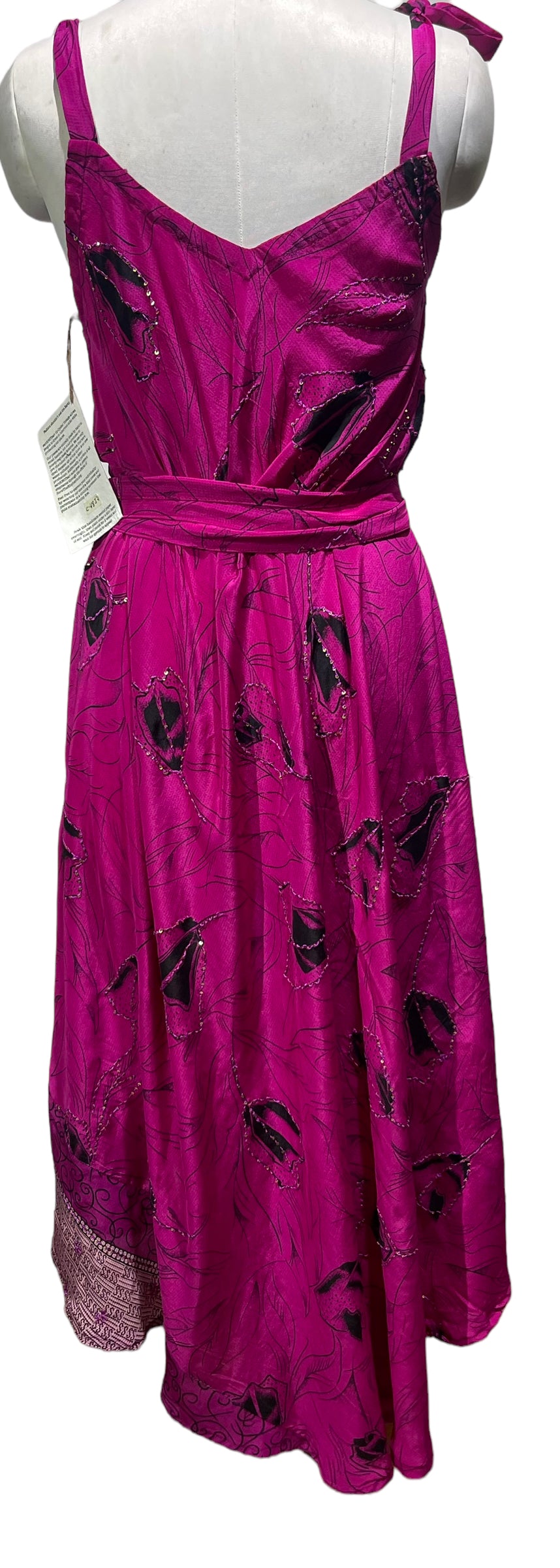 PRC4832 Avatar Pure Silk Maxi Dress with Belt