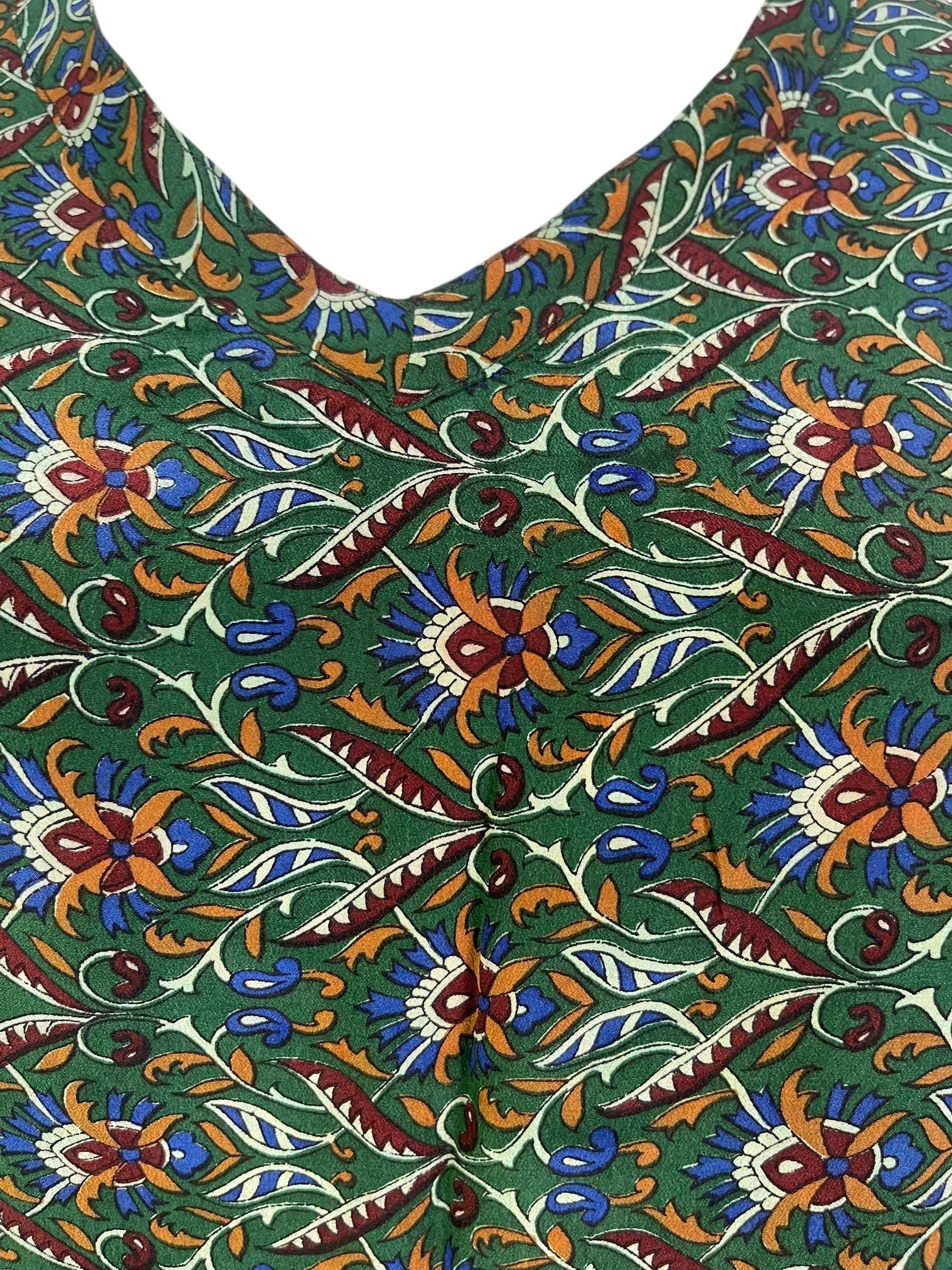 PRC7156 Avatar Pure Silk Short Kaftan Tunic without Slits