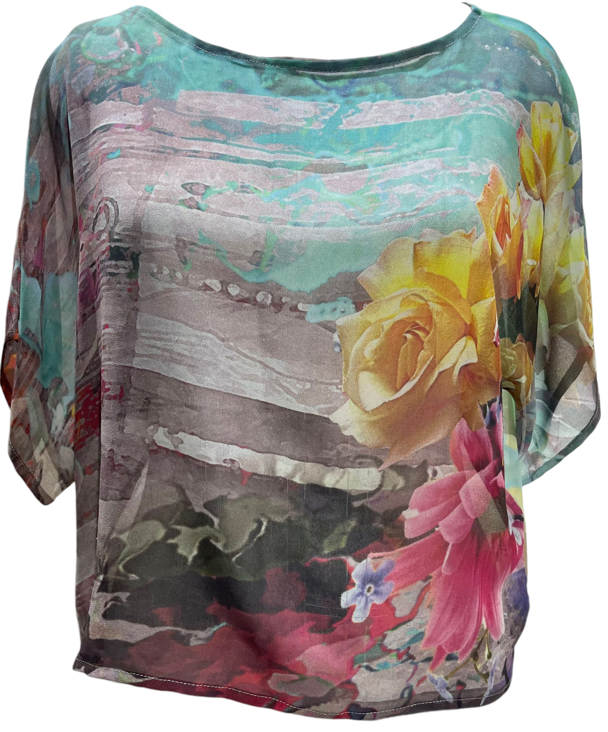 PRG4620 Sheer  Avatar Pure Silk Boxy Top