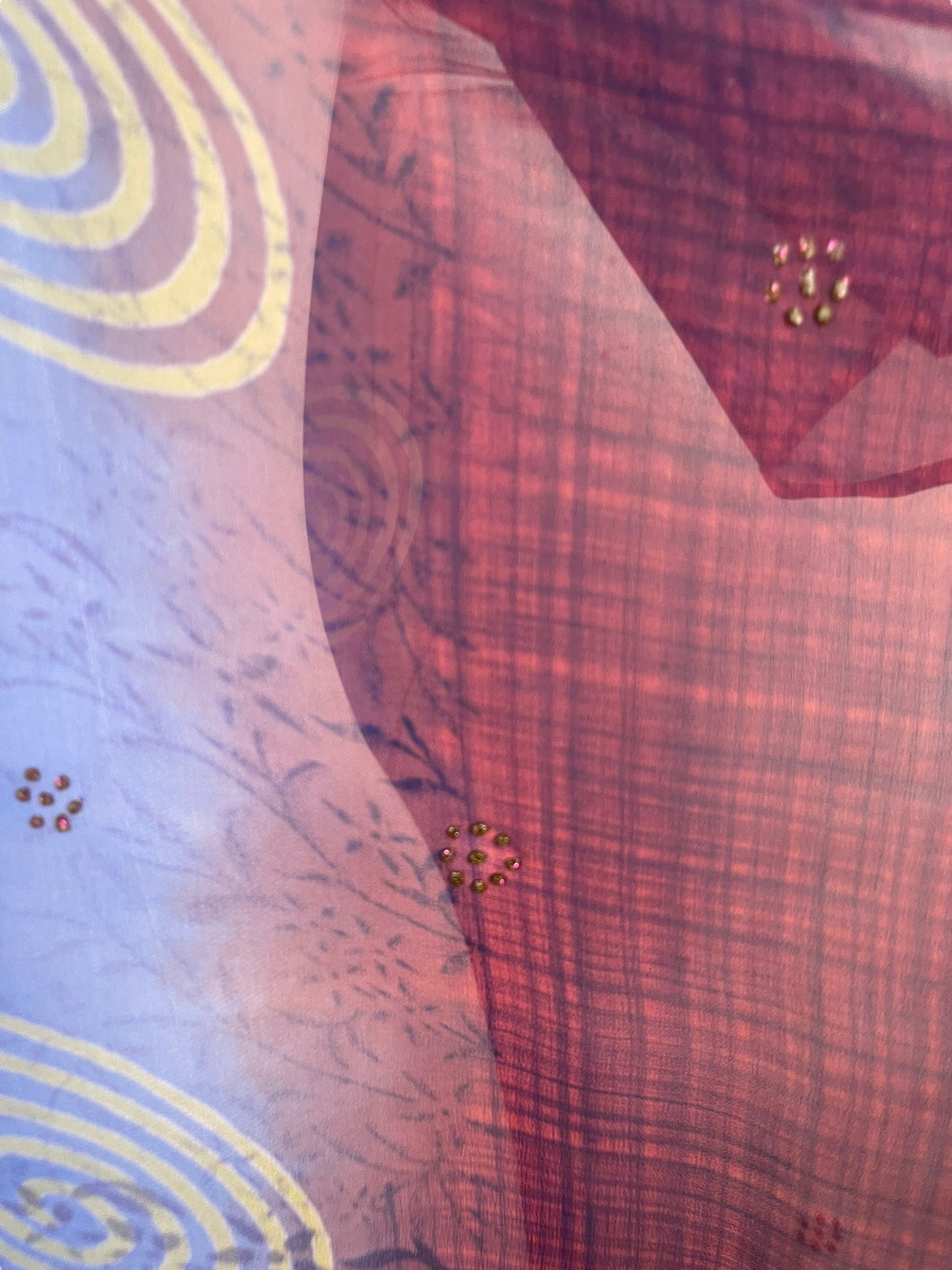 PRG6507 Sheer Avatar Pure Silk Waterfall Top