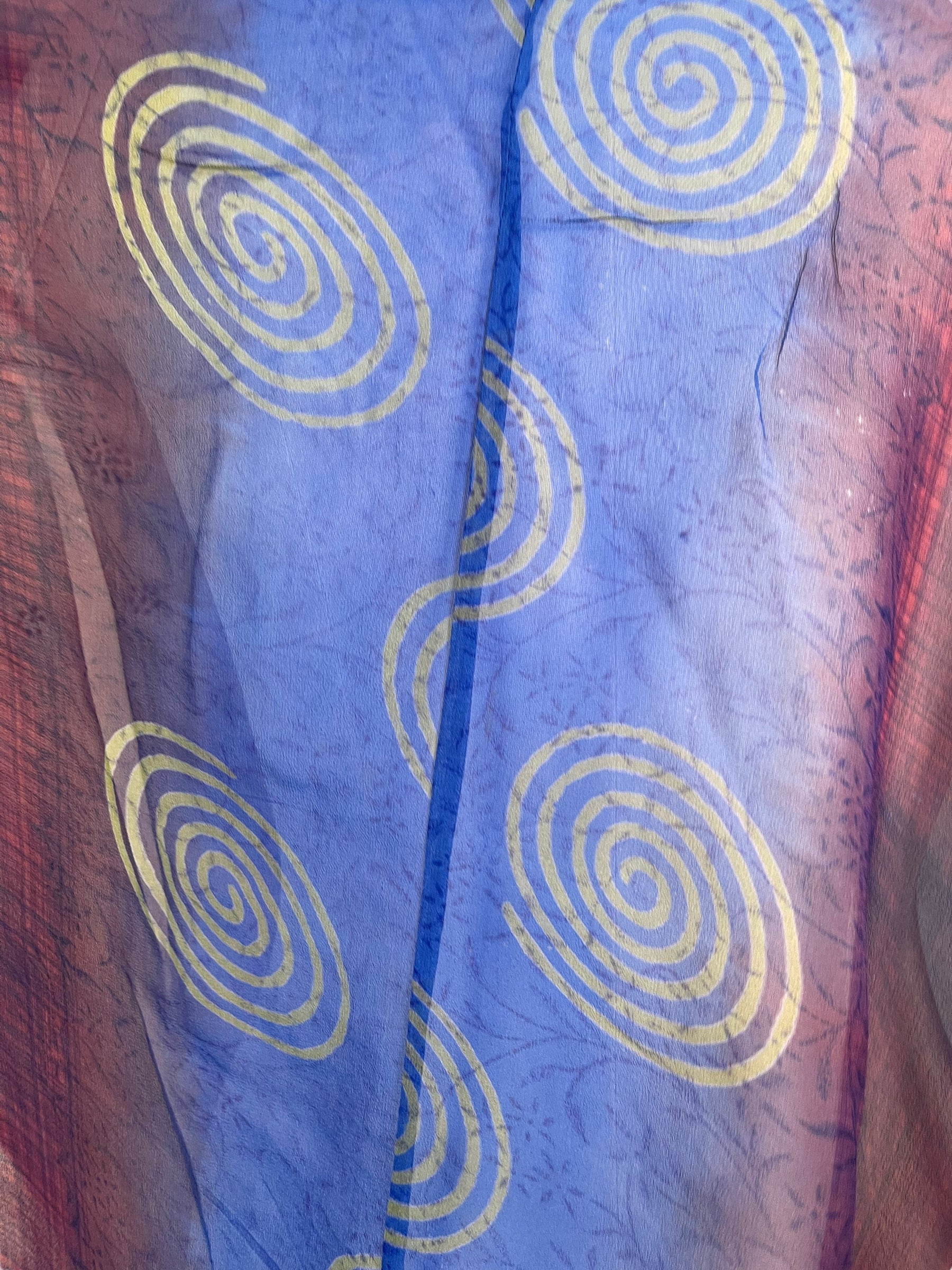 PRG6507 Sheer Avatar Pure Silk Waterfall Top