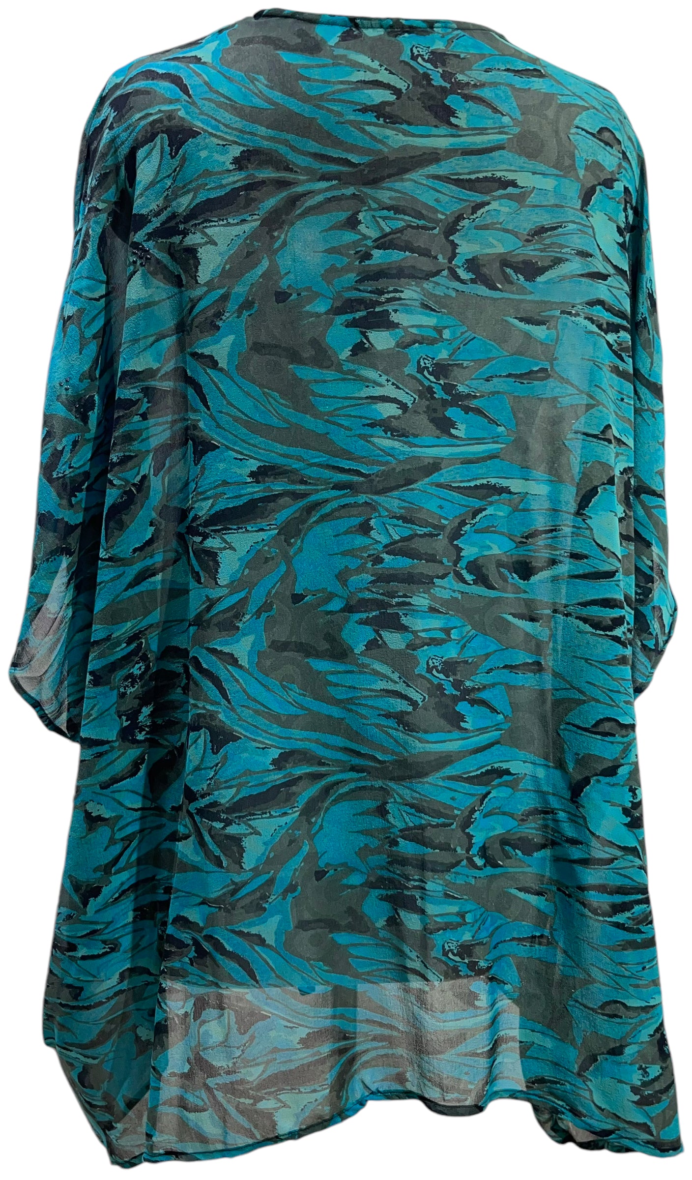 PRG5676 Sheer Avatar Pure Silk Short Kaftan Tunic