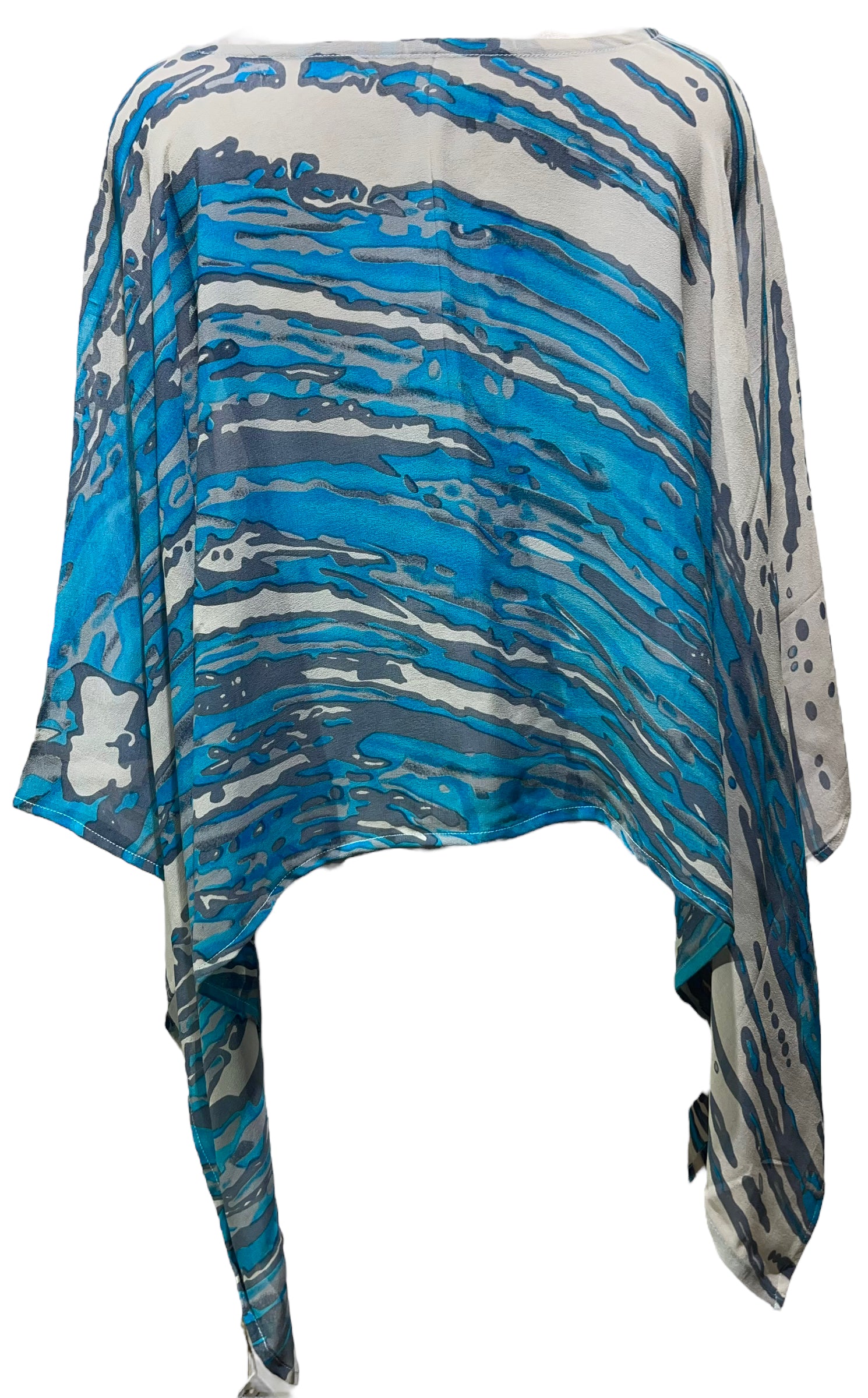 PRG5079 Sheer Avatar Pure Silk Capelet Poncho