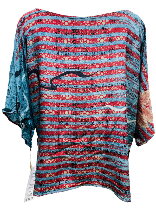 PRC3703 Nirvana Pure Silk Side Slit Top